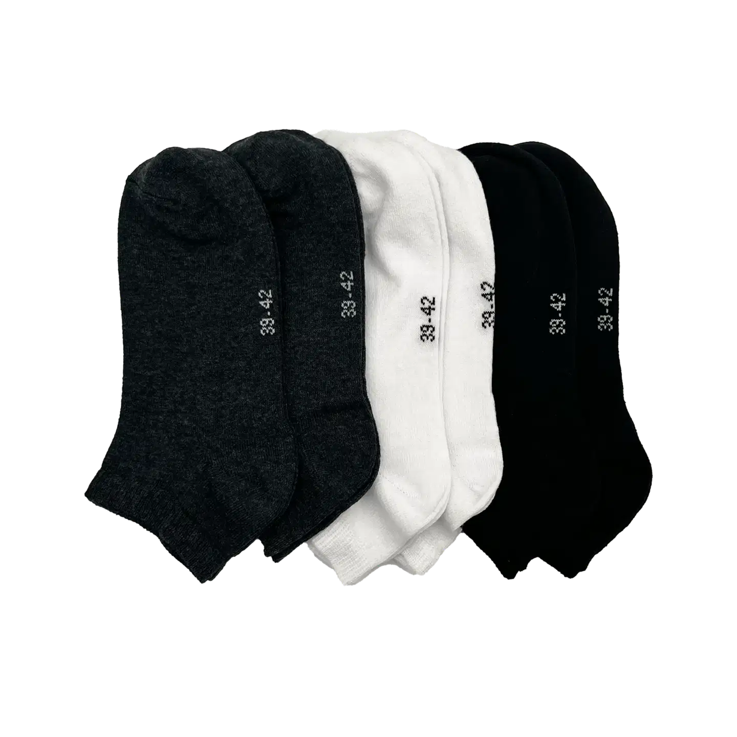 Everyday miesten sneakersukat BS2025 6-pack - Black/graphite mel/white - 5