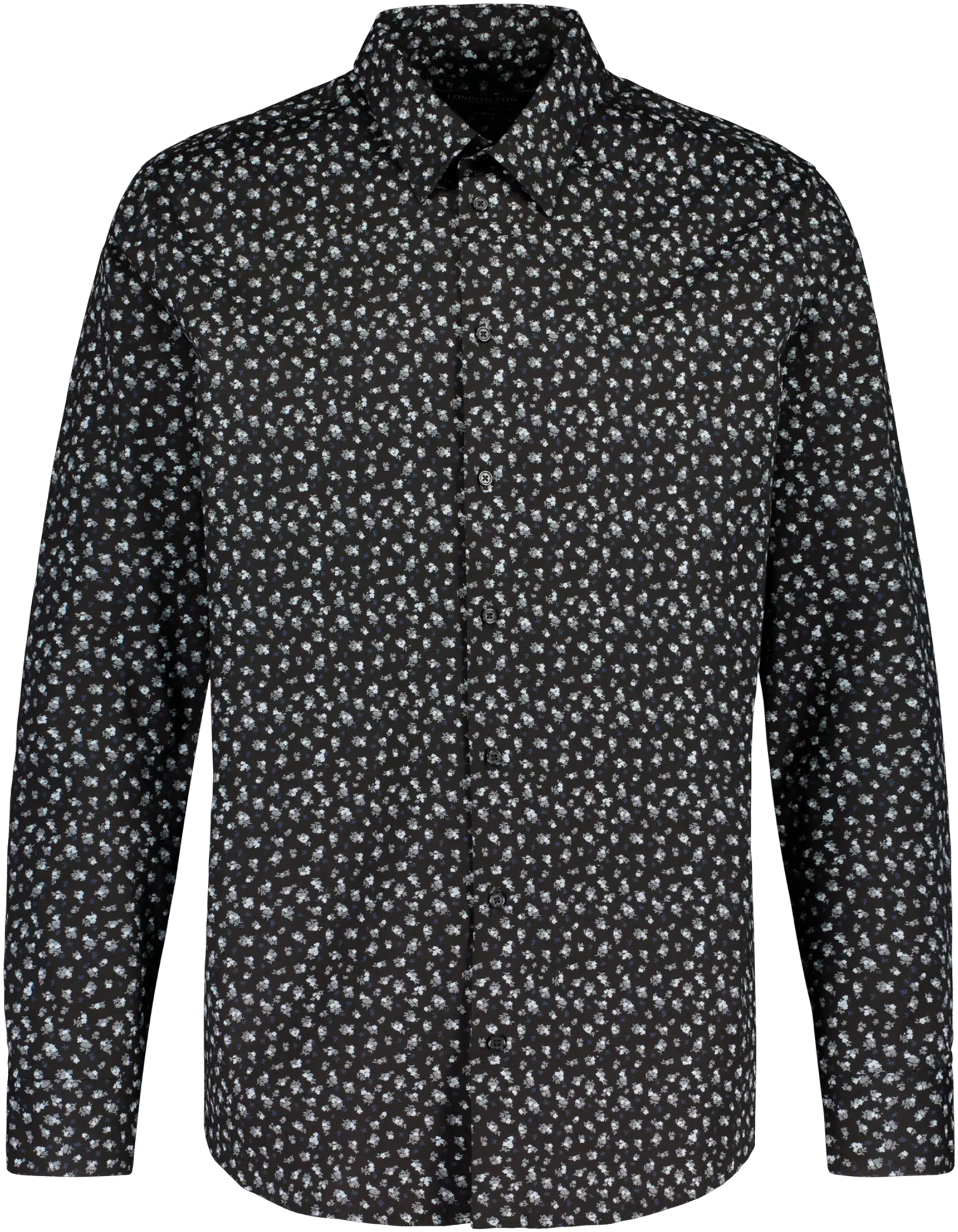 London Fog miesten kauluspaita SF Flower AOP2 - BLACK - 1