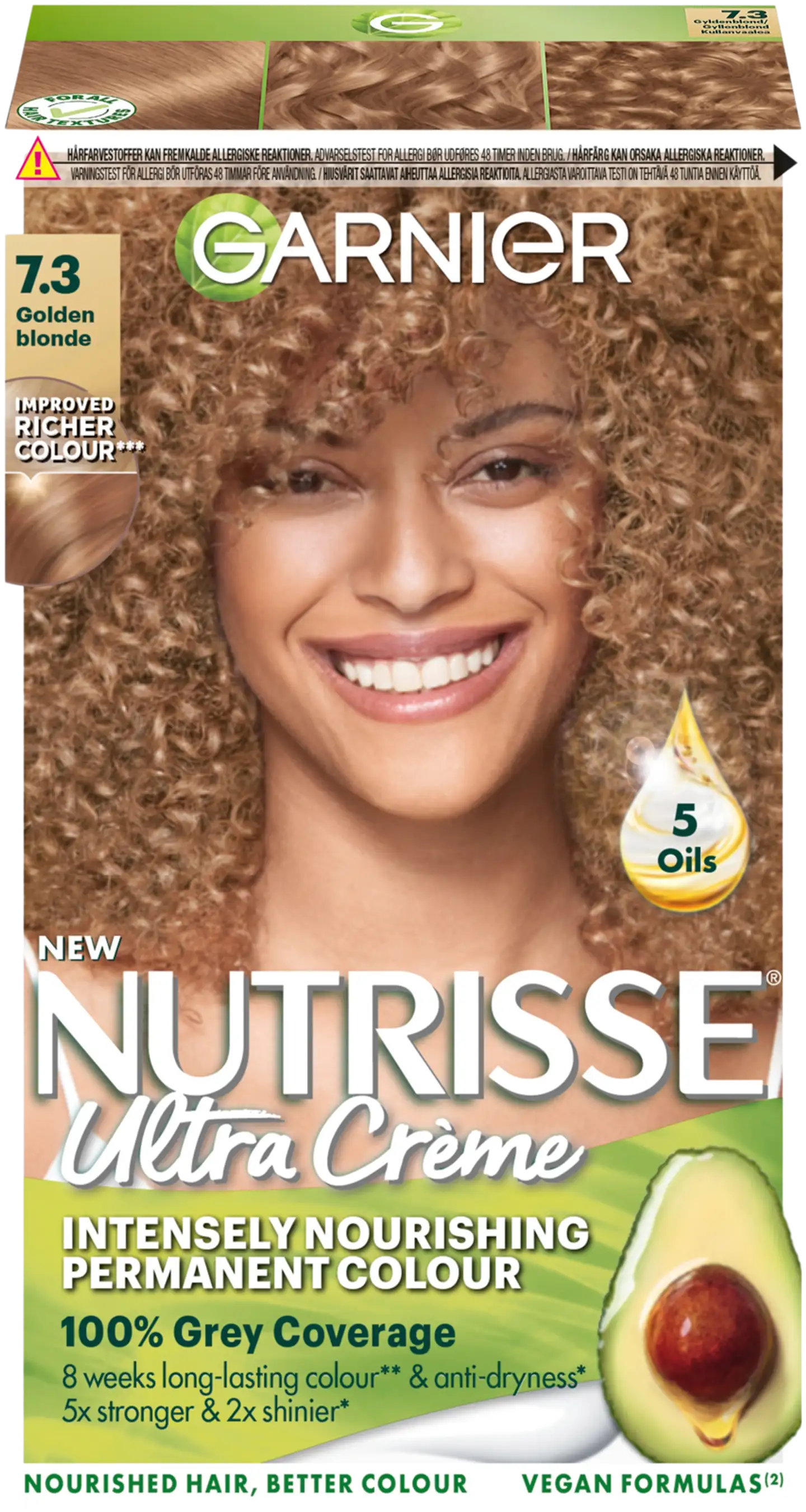 Garnier Nutrisse Ultra Creme 7.3 Golden Blonde Kullanvaalea kestoväri 1kpl - 2