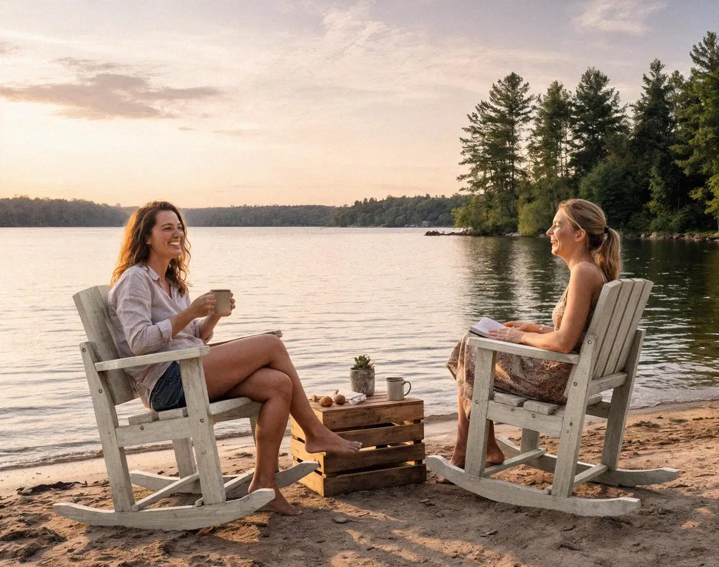 Jämäkkä keinutuoli, vaalean harmaa 89x117x63cm - 4