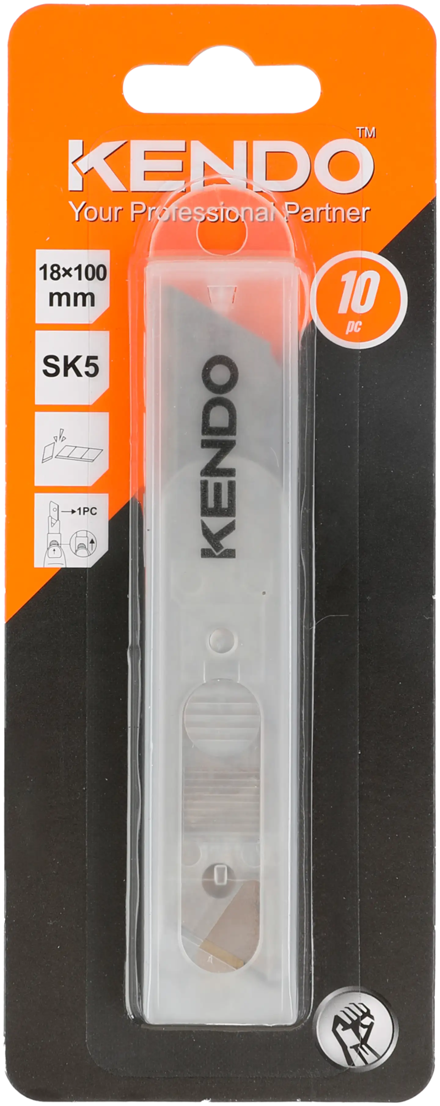 Kendo katkoteräveitsen teräpakkaus 10 kpl 18mm - 1