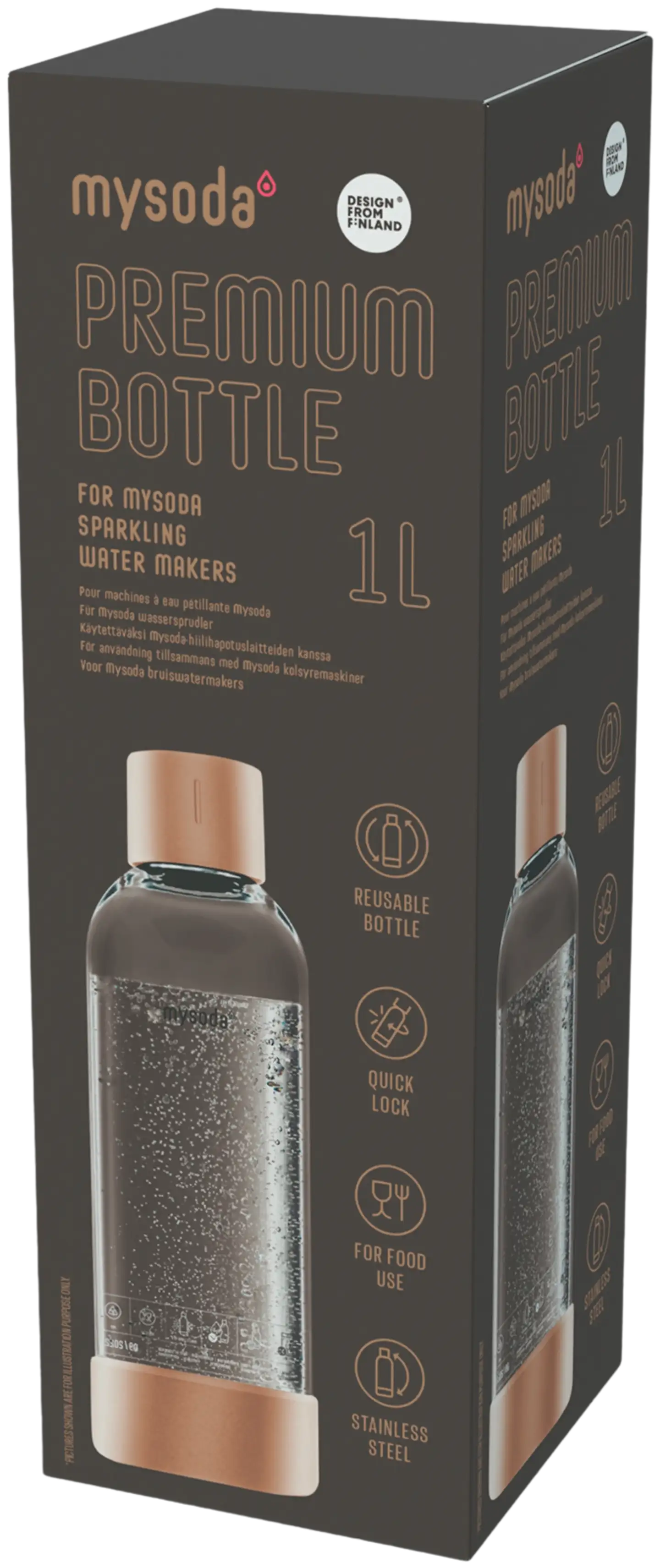Mysoda Premium Copper 1.0L juomapullo - 2