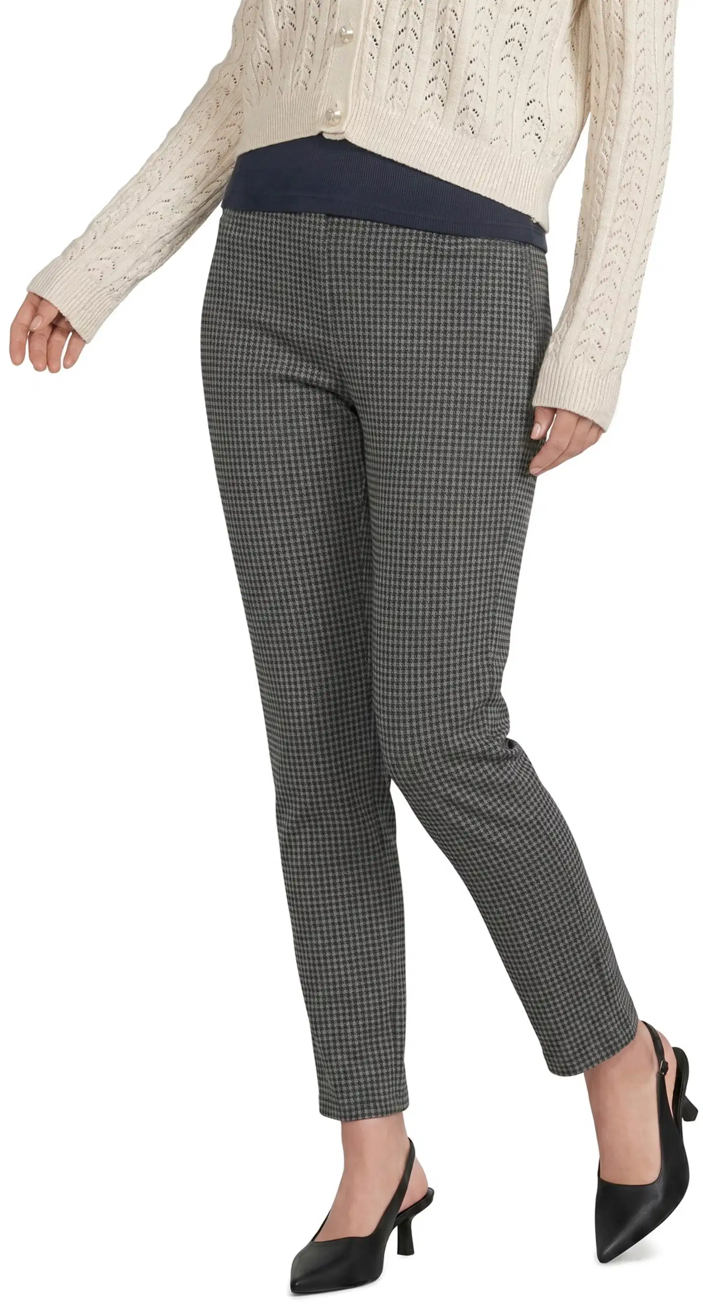 London Fog naisten jacquard-leggingsit 222L263309 - black grey aop - 1