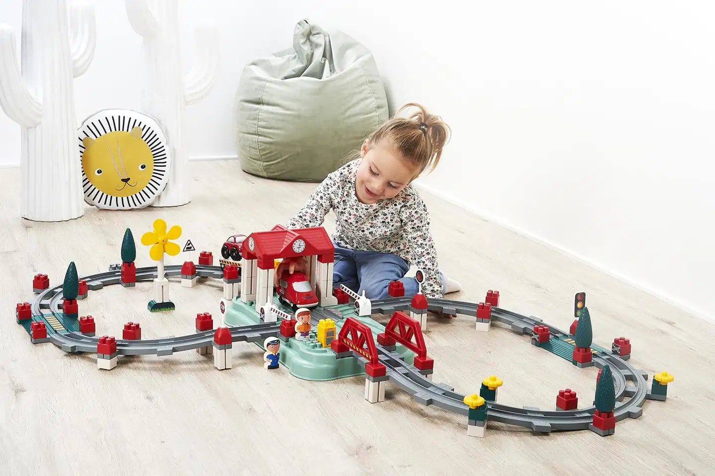 Ecoiffier - Abrick - Taajamajunarata -leikkisetti - 10