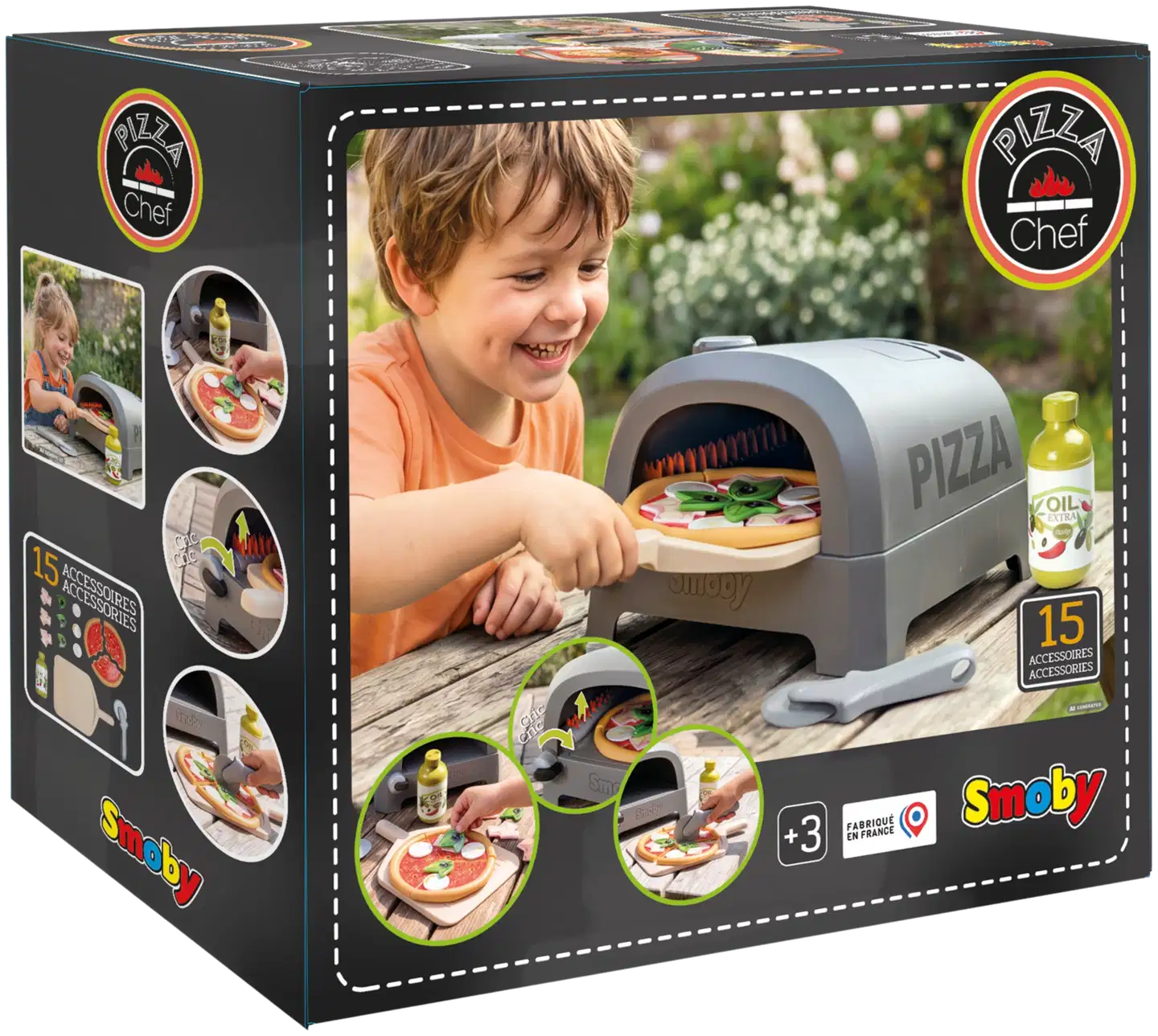 Smoby - Pizzauuni, leikkisetti - 5