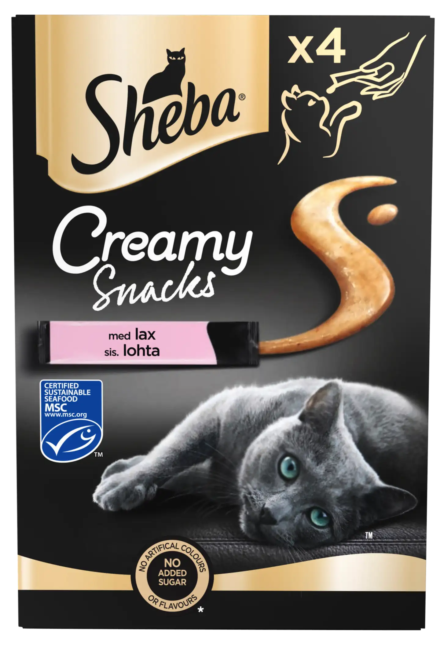 Sheba Creamy Snacks Lohi 4x12g