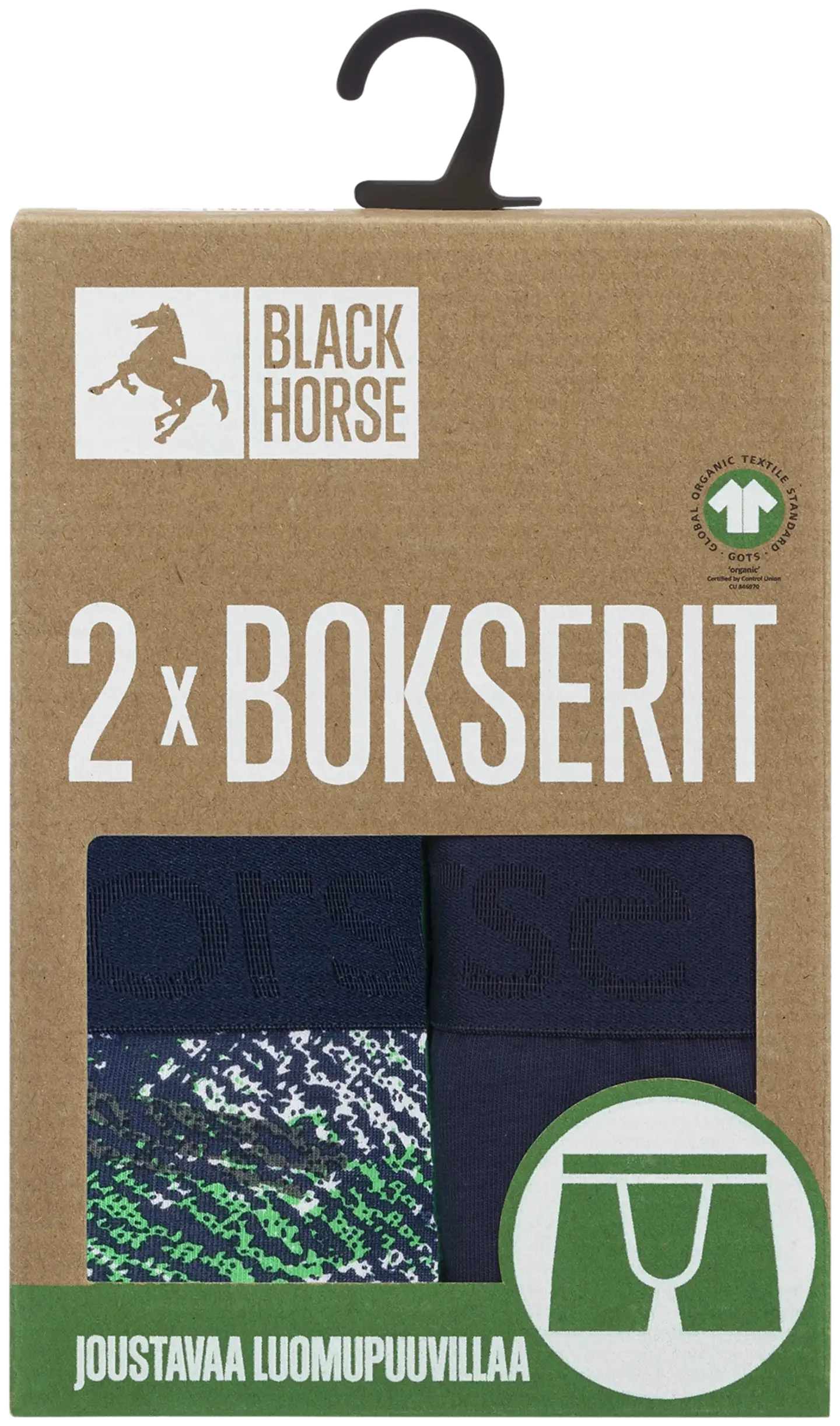 Black Horse miesten bokserit 2-pack I113 - Marine Blue - 2