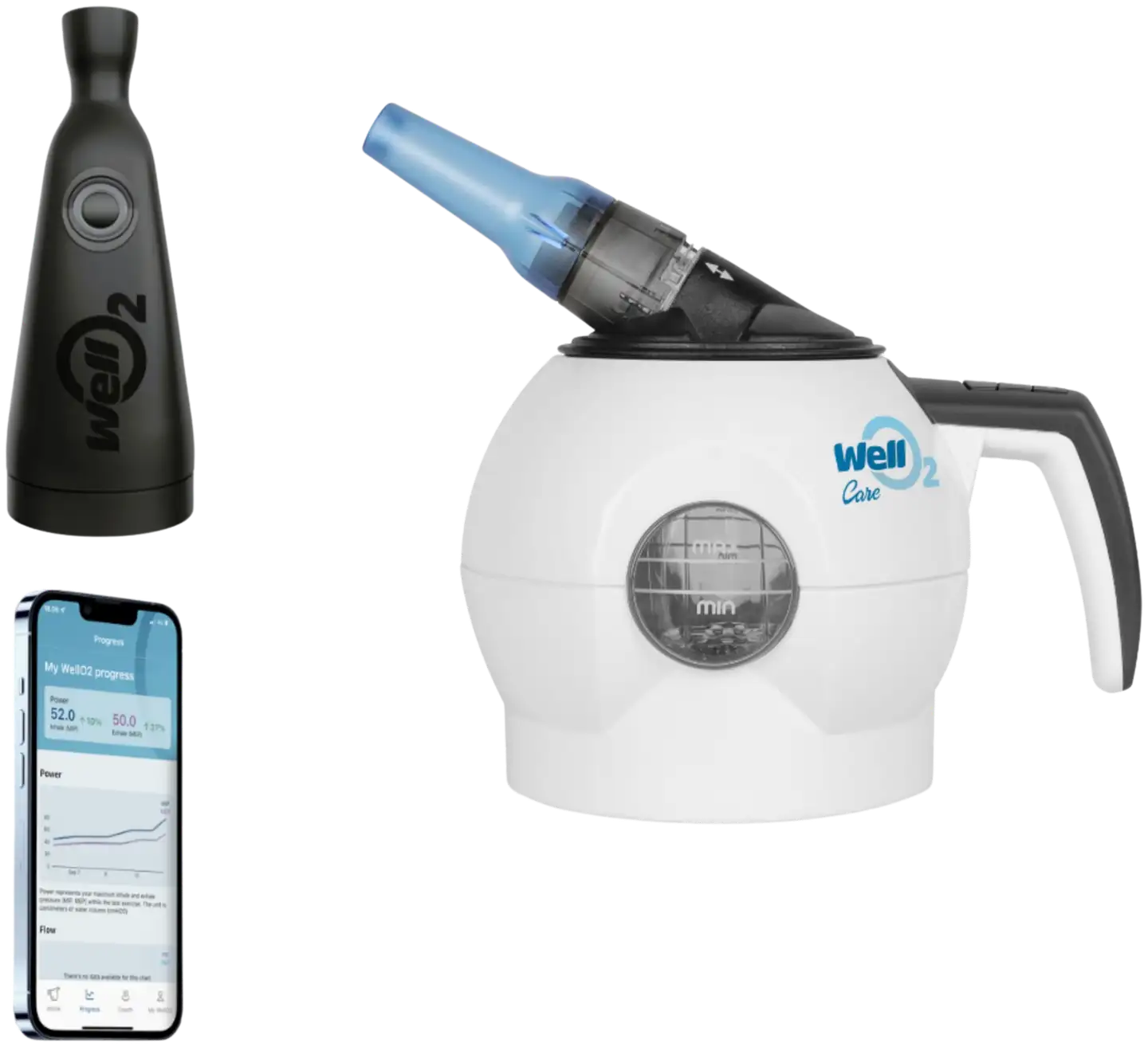 WellO2 PRO Gen 2.0 hengitysharjoituslaite - 1