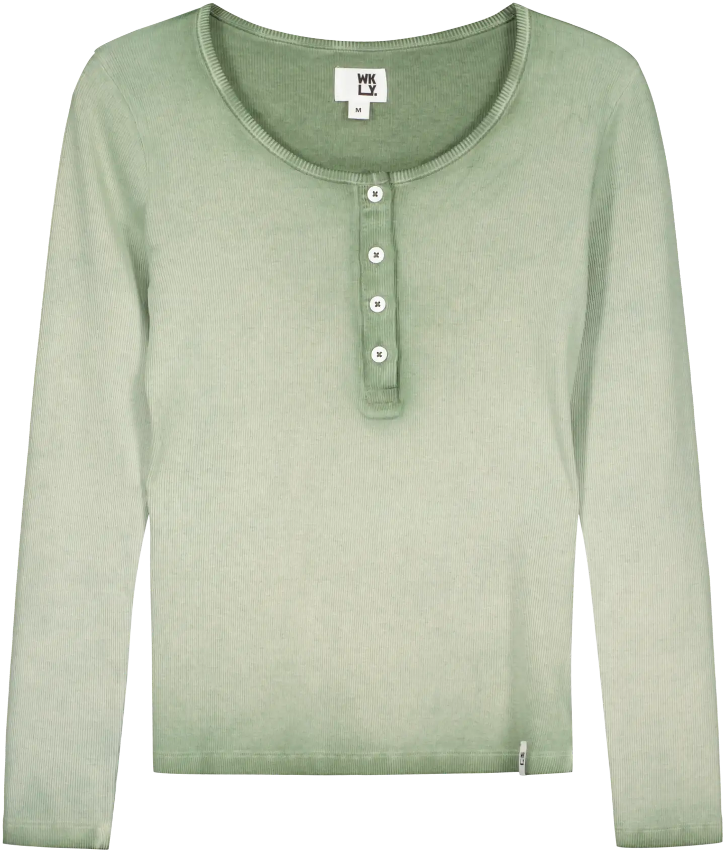 WKLY. naisten ribbipusero 213W301111 - Green acid wash - 1