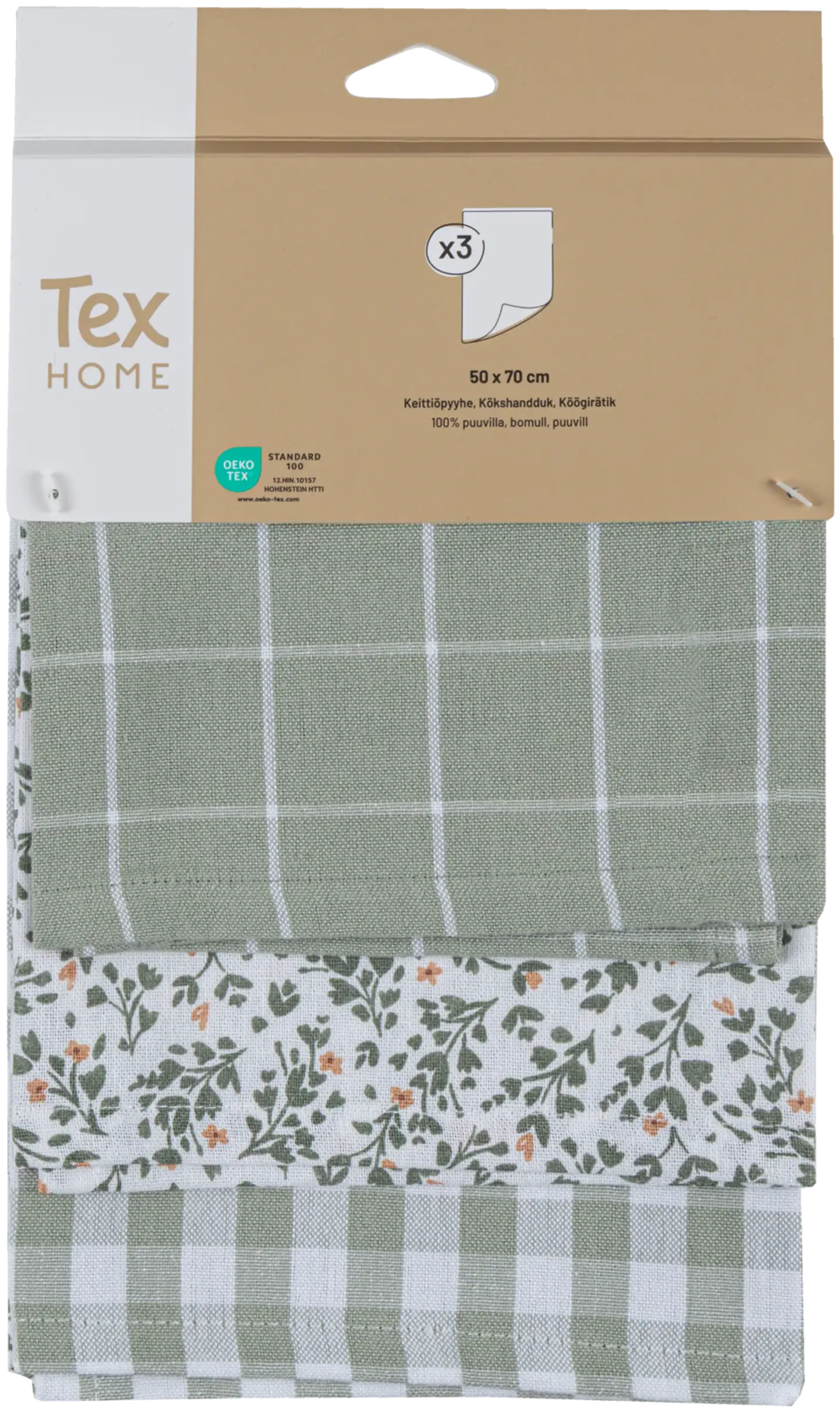 Tex Home keittiöpyyhe Under tree 3 kpl