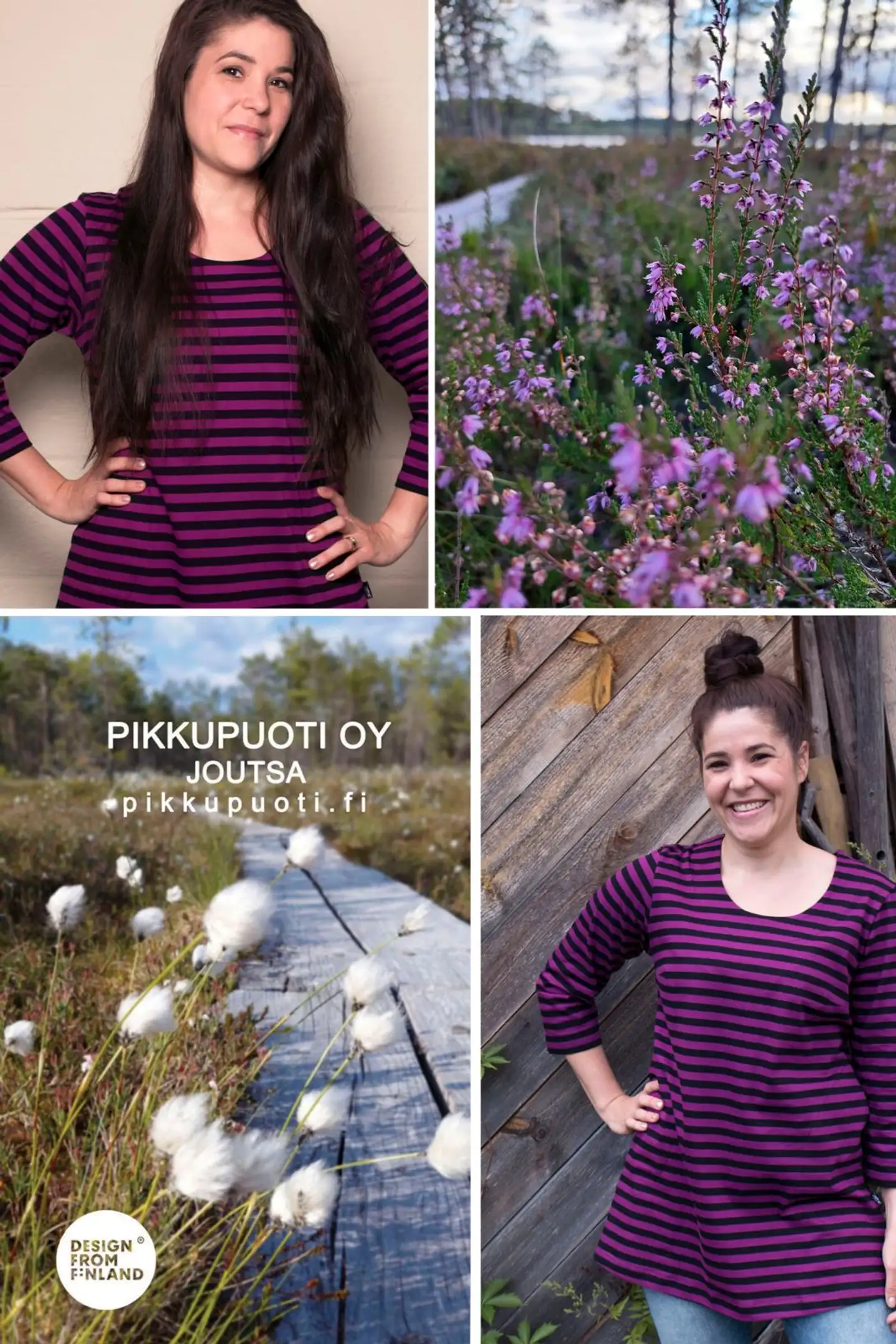 Pikkupuoti Oy naisten trikootunika - Violetti - 5