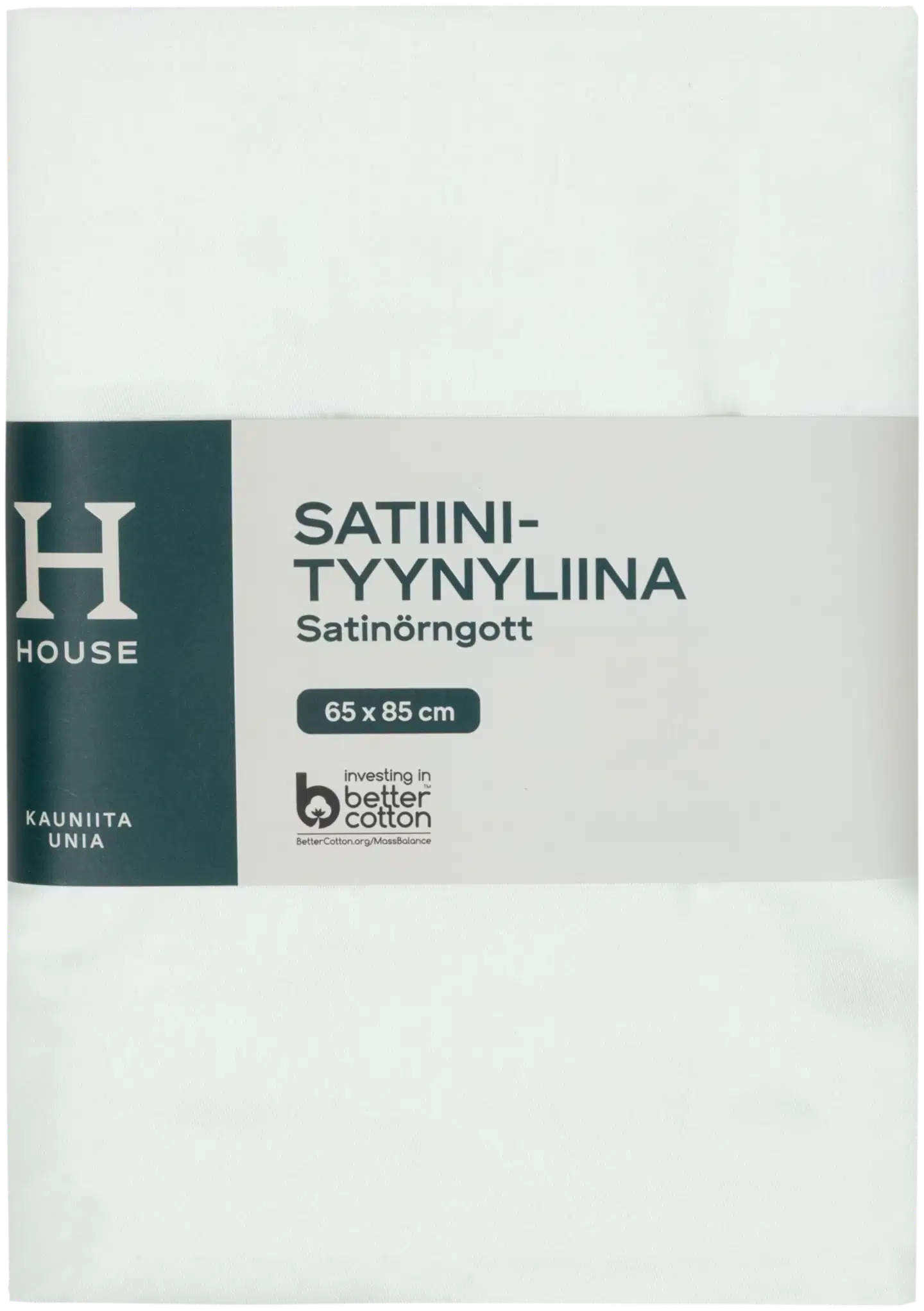 House iso satiinityynyliina 65x85 cm - White
