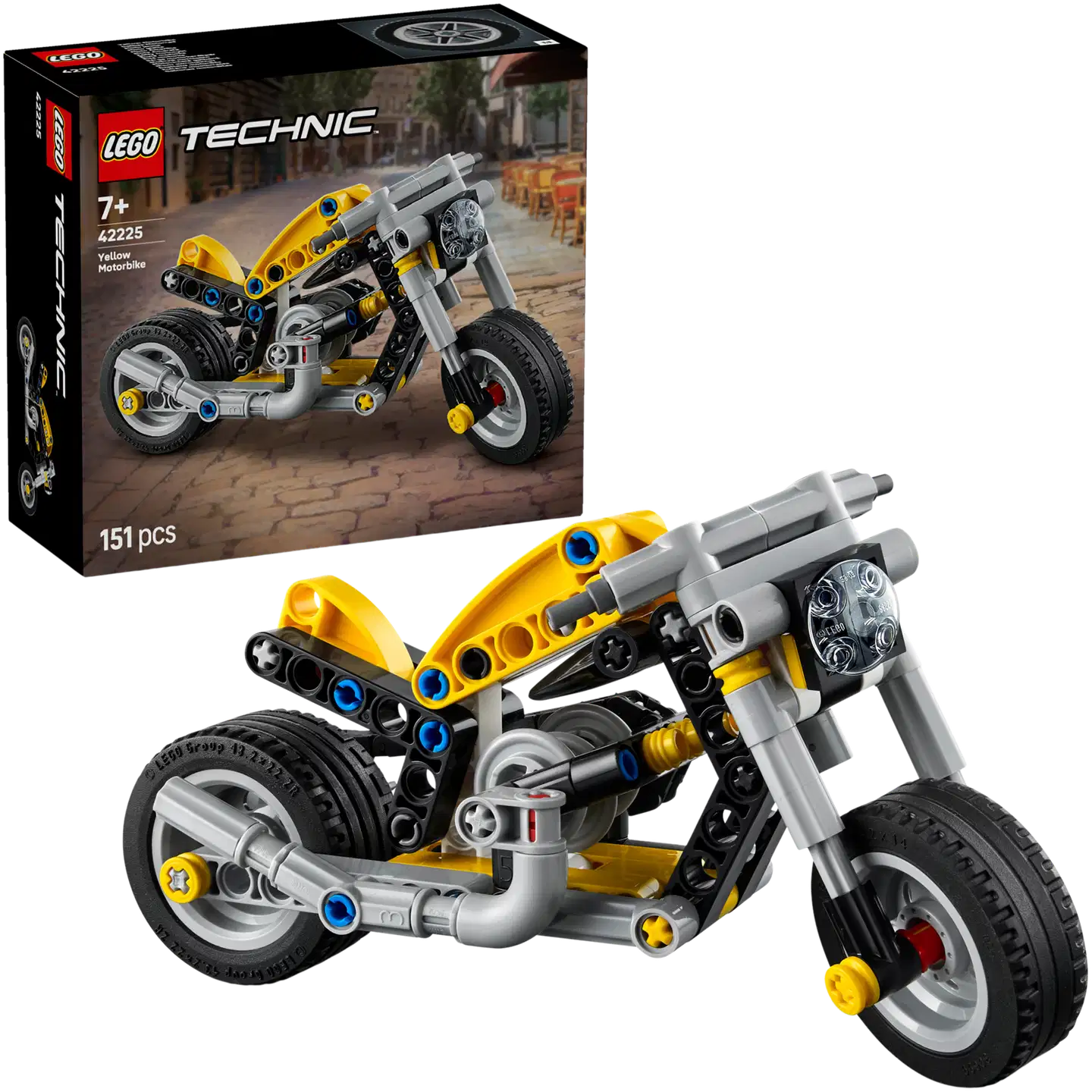 LEGO® Technic 42225 Keltainen moottoripyörä - 1