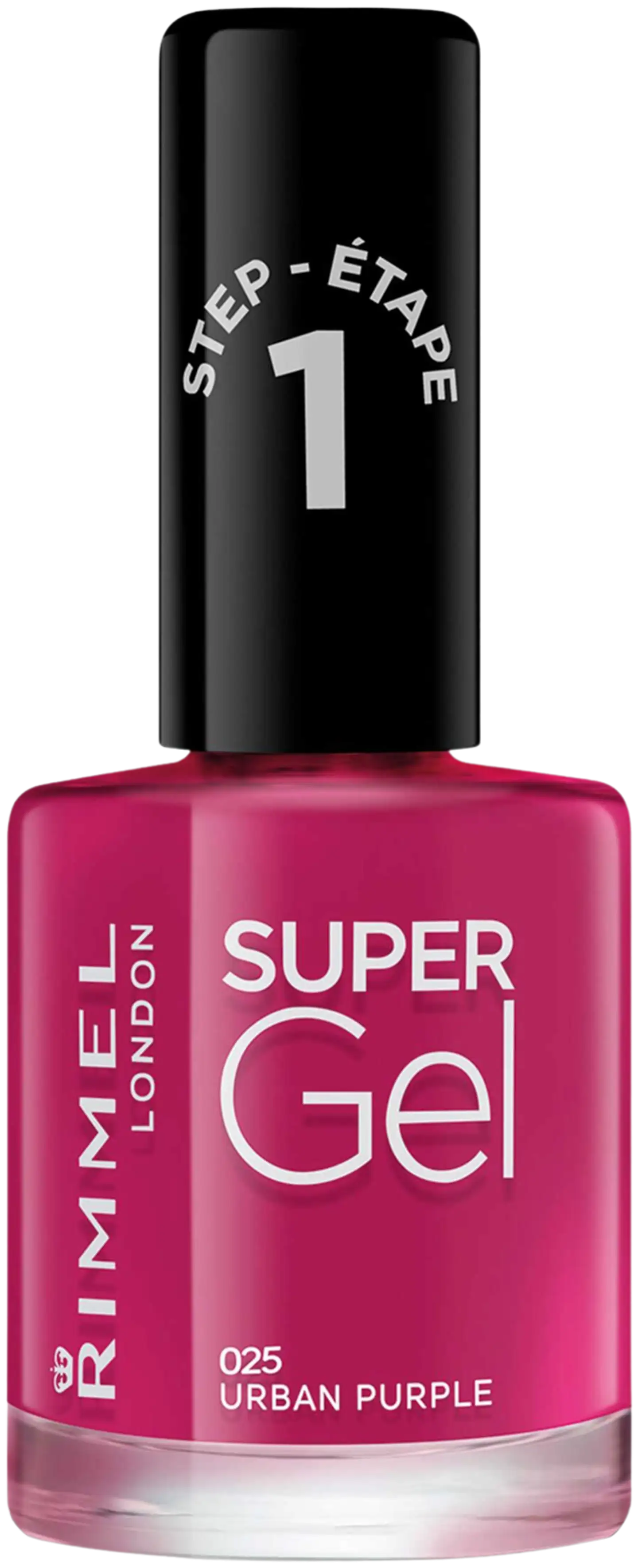 Rimmel 12ml Super Gel Nail Polish 025 Urban Purple kynsilakka - 1