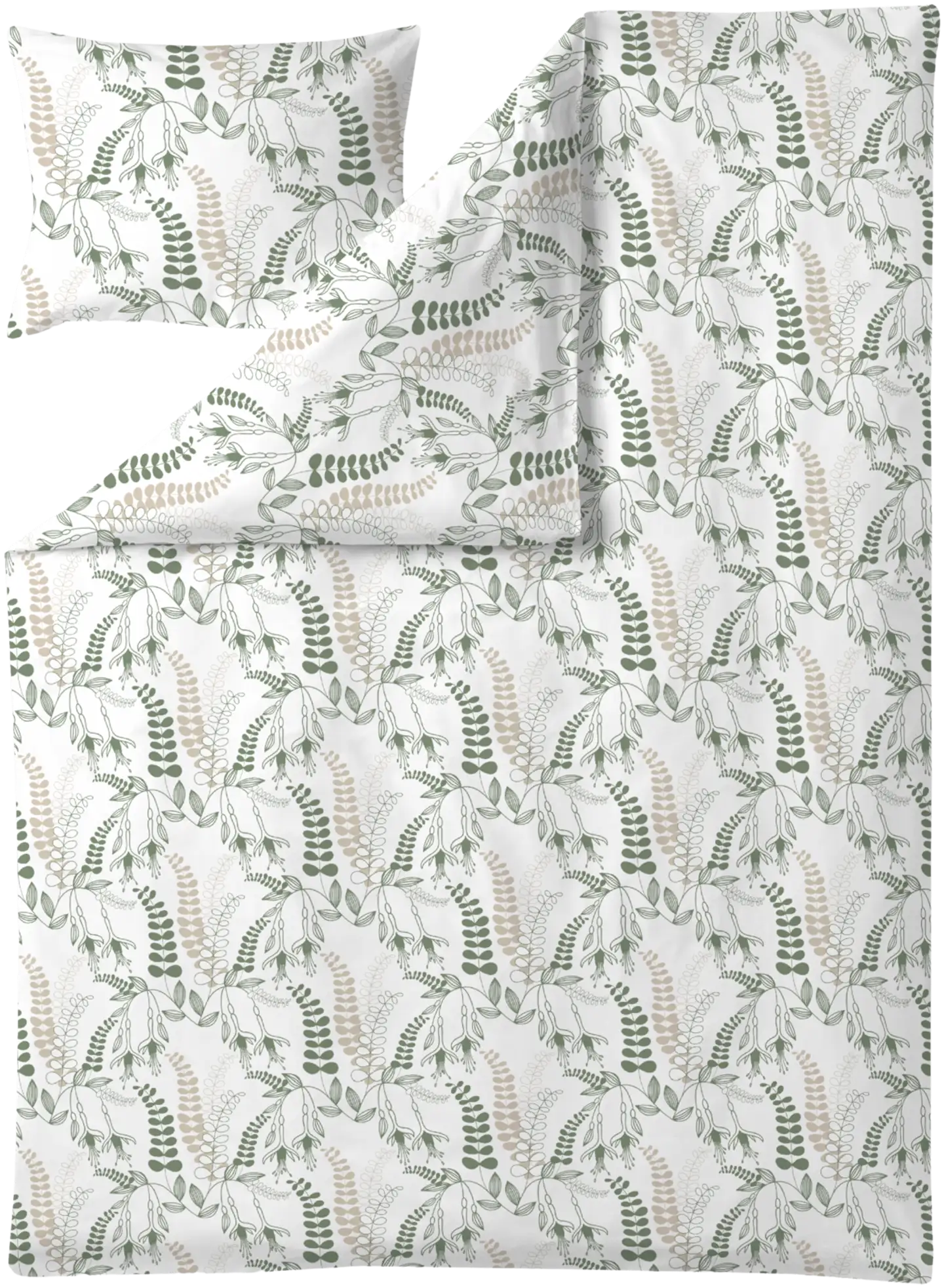 Finlayson pussilakanasetti Hanna 150x160+50x60 vihreä-beige