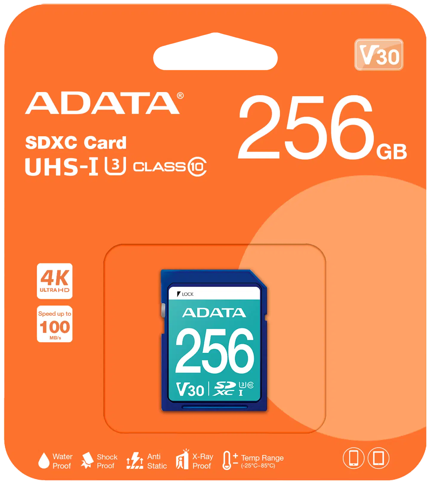 ADATA Premier Pro SDXC -muistikortti, 256 GB - 2