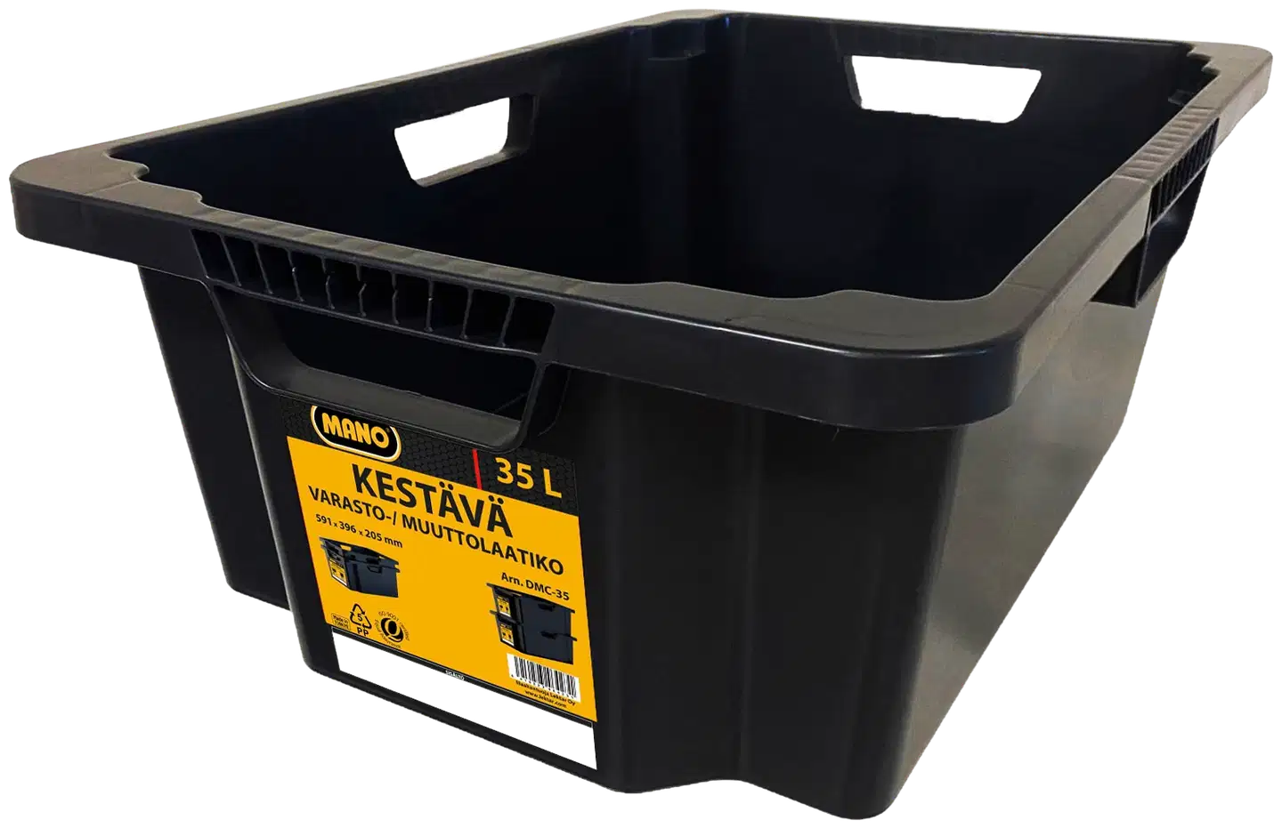MANO varasto/muuttolaatikko 35 l musta - 1