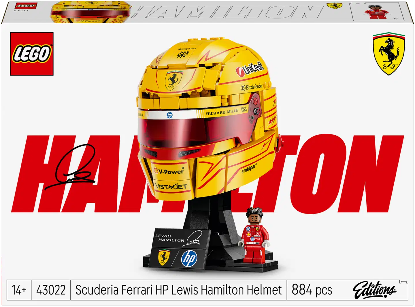 LEGO® Editions Formula 1 43022 Scuderia Ferrari HP -kypärä – Lewis Hamilton - 5