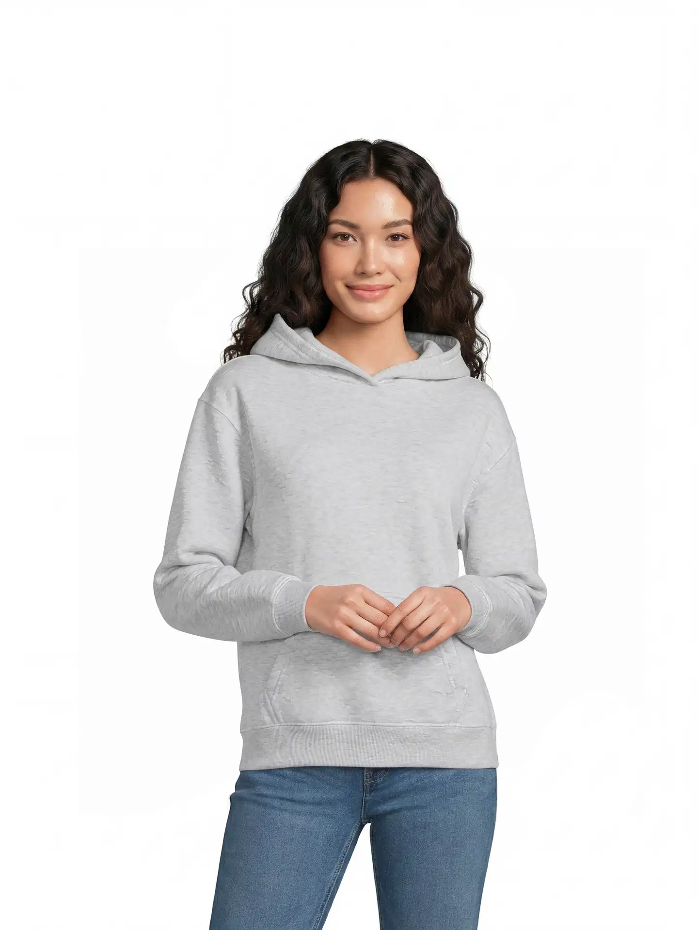 House naisten collegehuppari Caite - Light grey melange - 1