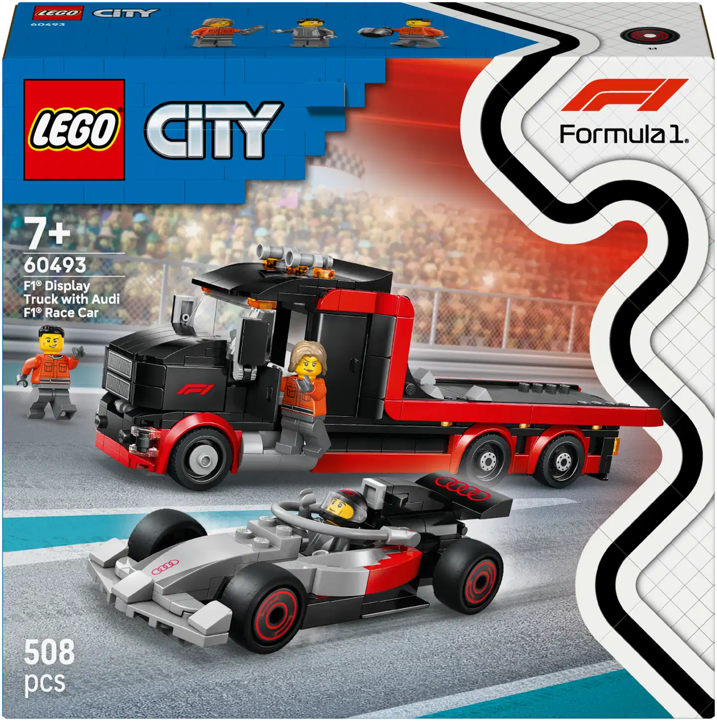 LEGO® City Formula 1 60493 F1®-kuljetusauto ja Audi F1® ‑kilpa-auto - 3