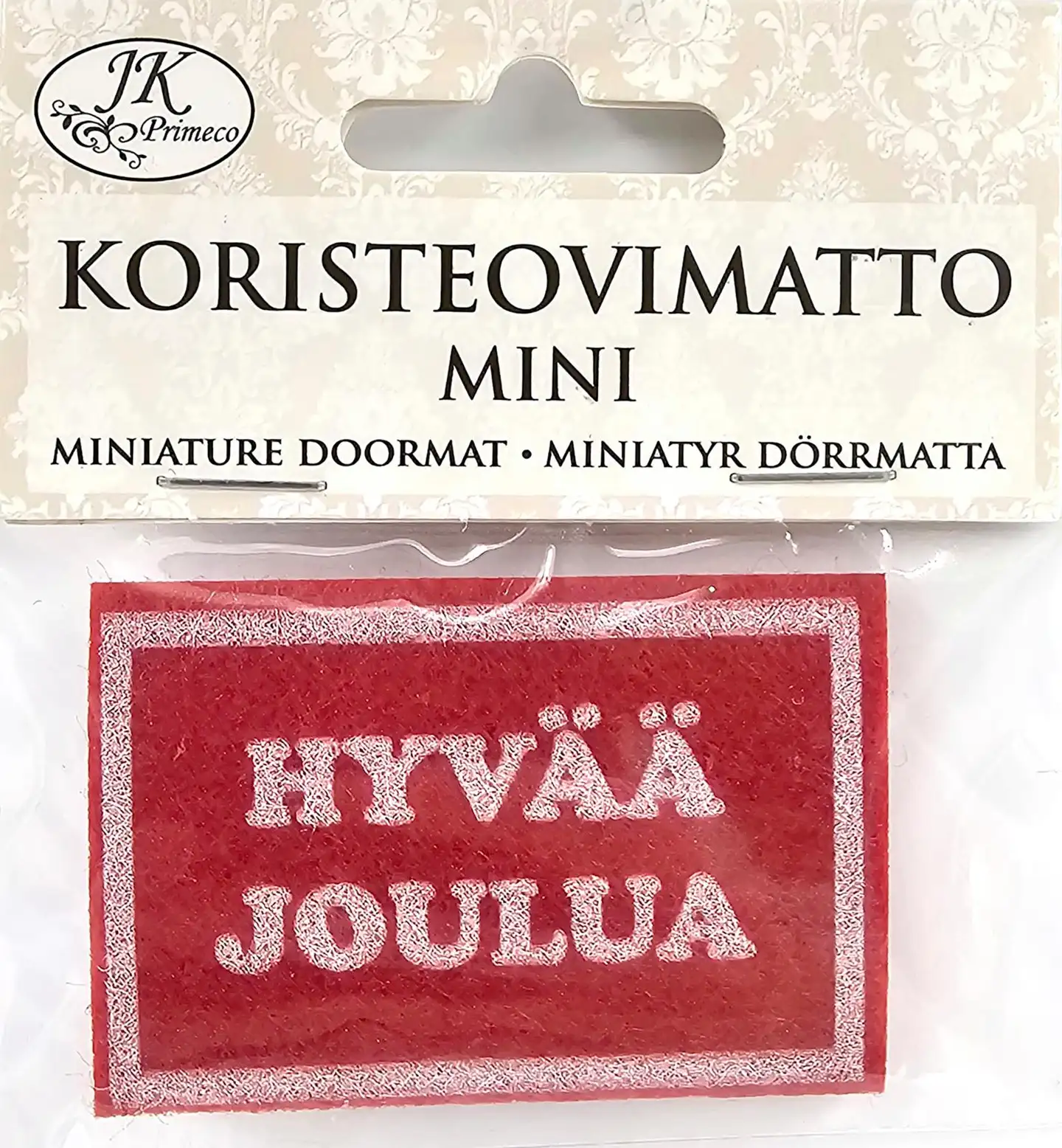 J.K. Primeco koristeovimatto mini punainen