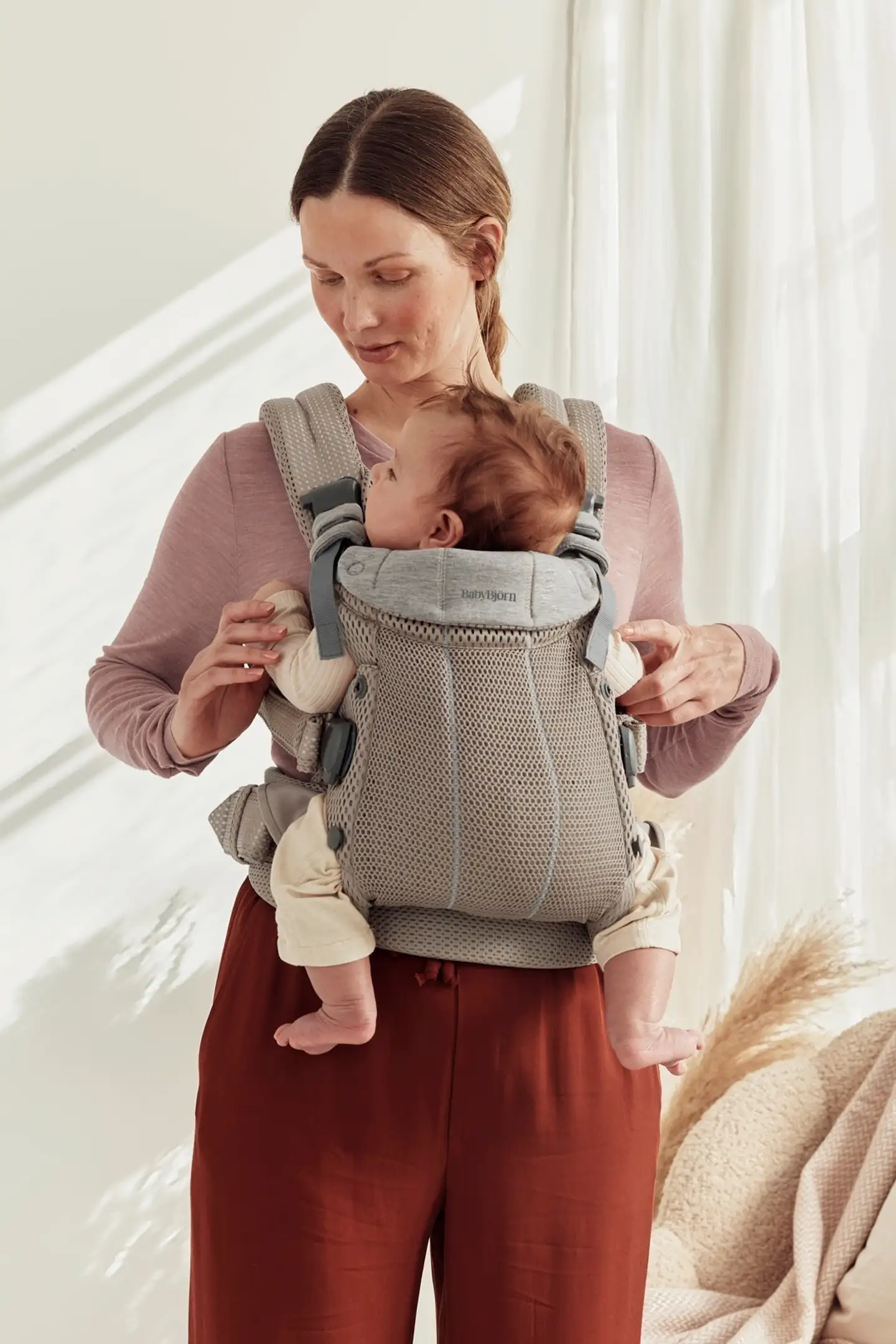 BabyBjörn vauvan kantoreppu harmony - 3d mesh, harmaa beige - 4