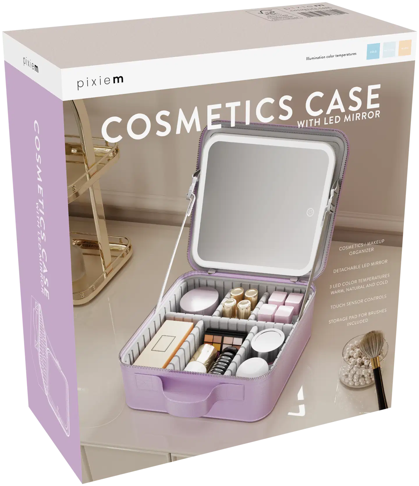 Pixiem kosmetiikkalaukku LED-peilillä LVDR - 6