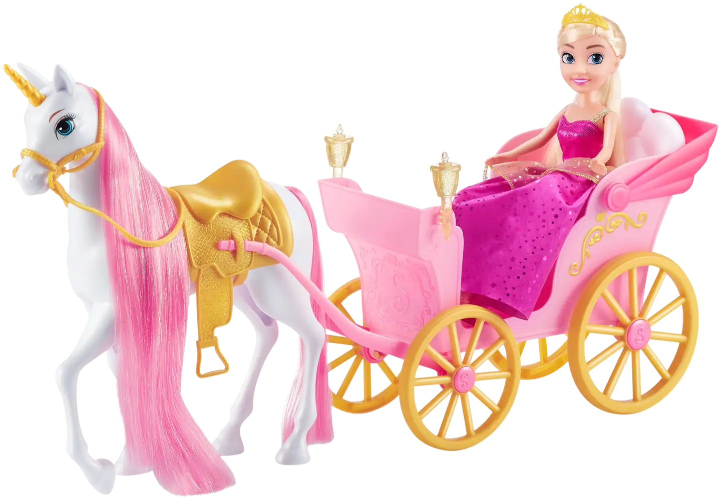 10.5" Princess W/Unicorn & Carriage - 4
