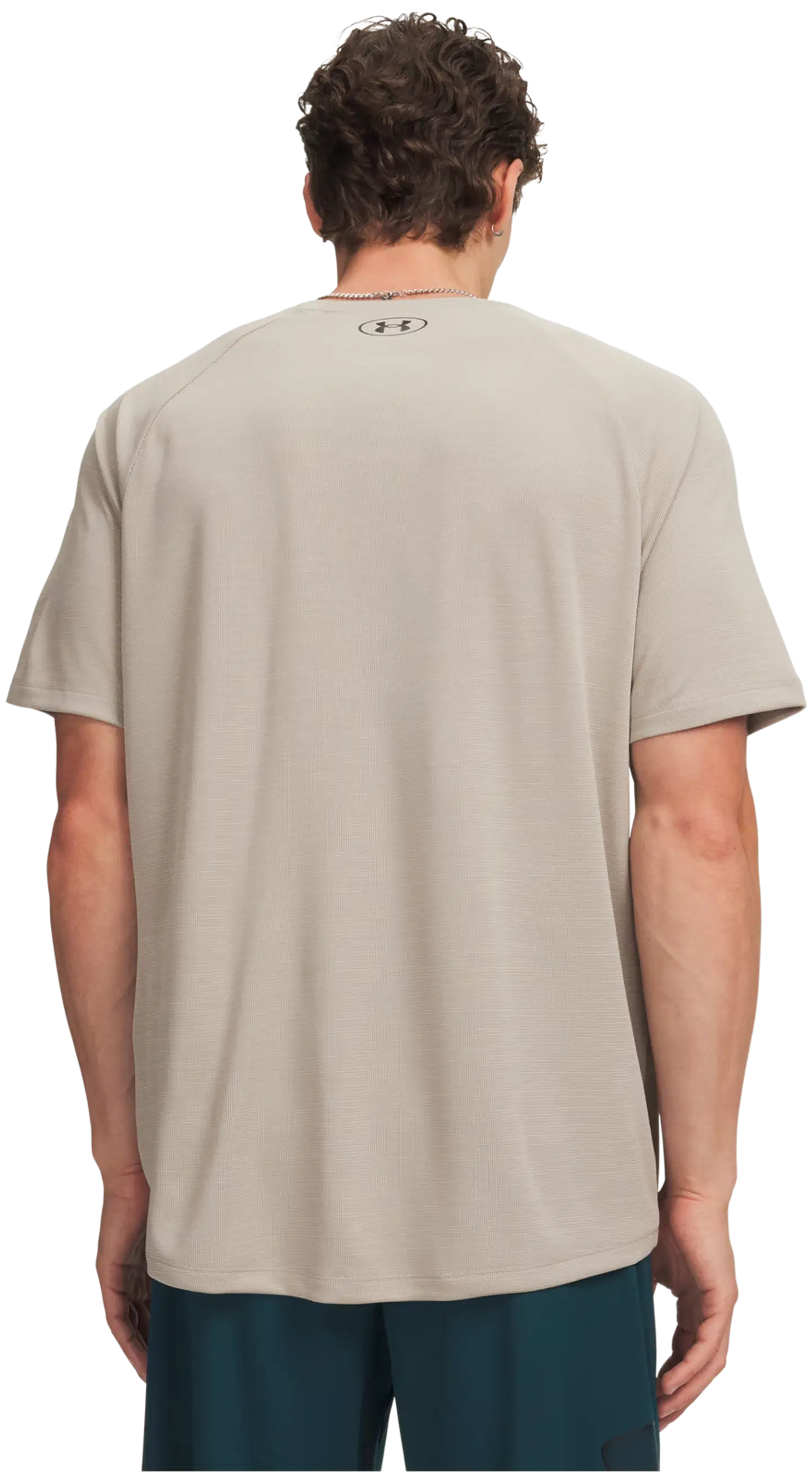 Under Armour miesten lyhythihainen treenipaita UA Tech Textured SS  1382796 - Timberwolf Taupe - 2