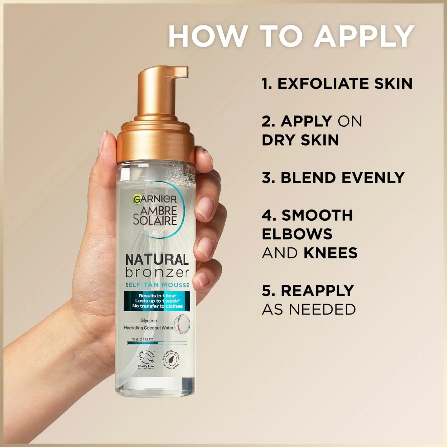 Garnier Ambre Solaire Natural Bronzer itseruskettava normaalille iholle 200 ml - 6