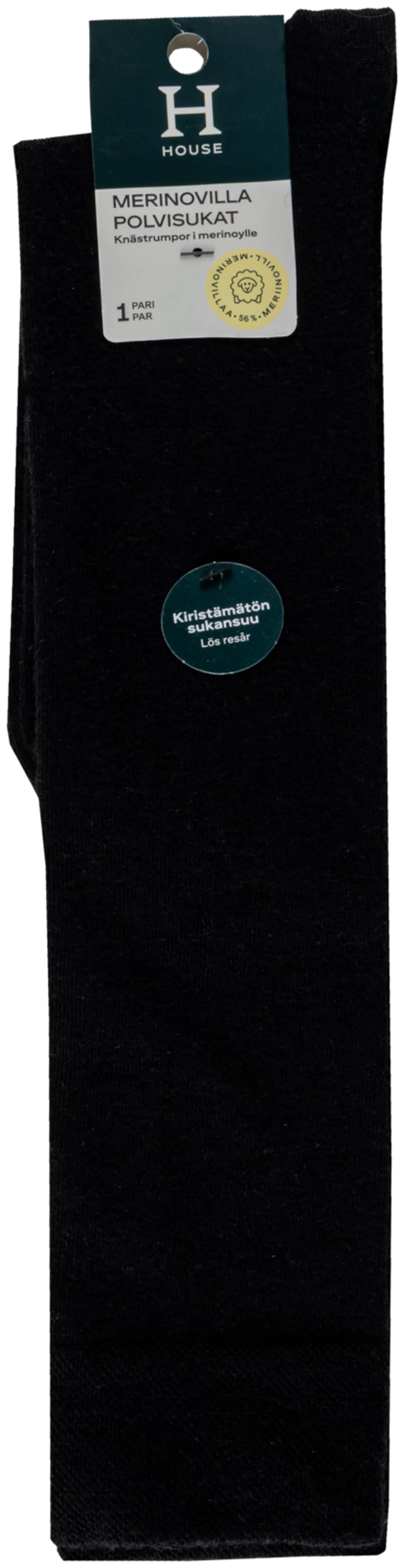 House miesten polvisukat merinovillaa 193H322615 - Black - 2