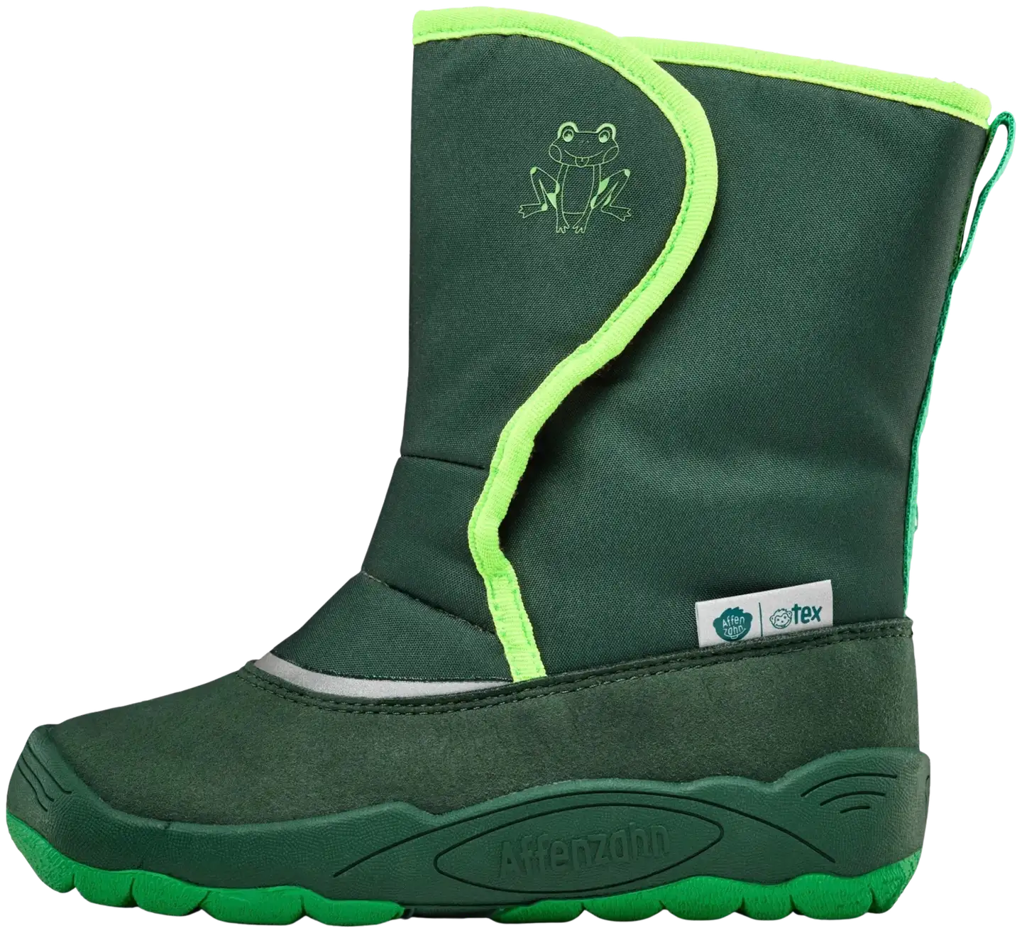 Affenzahn lasten paljasjalkakenkä Snow Boot Vegan Freezy - Frog - 4