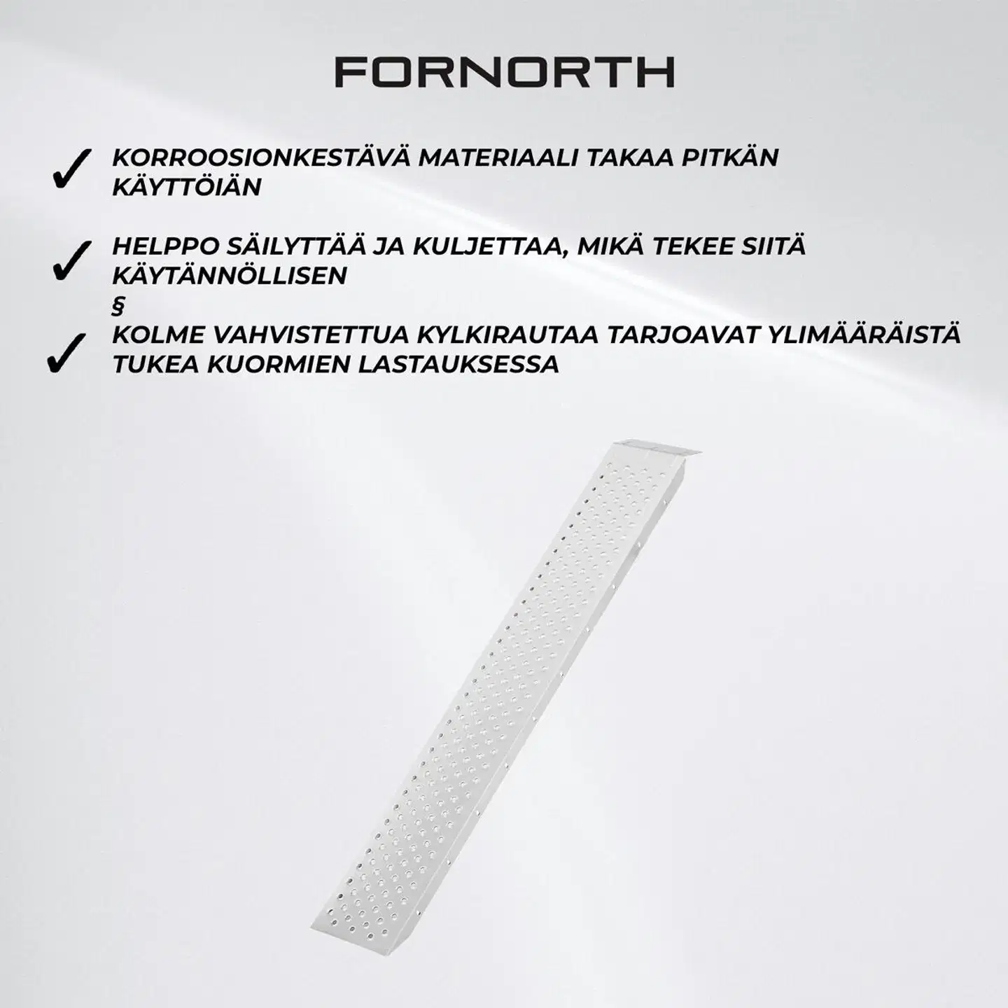 Fornorth ajoramppi 162x25x6 cm 200kg - 4