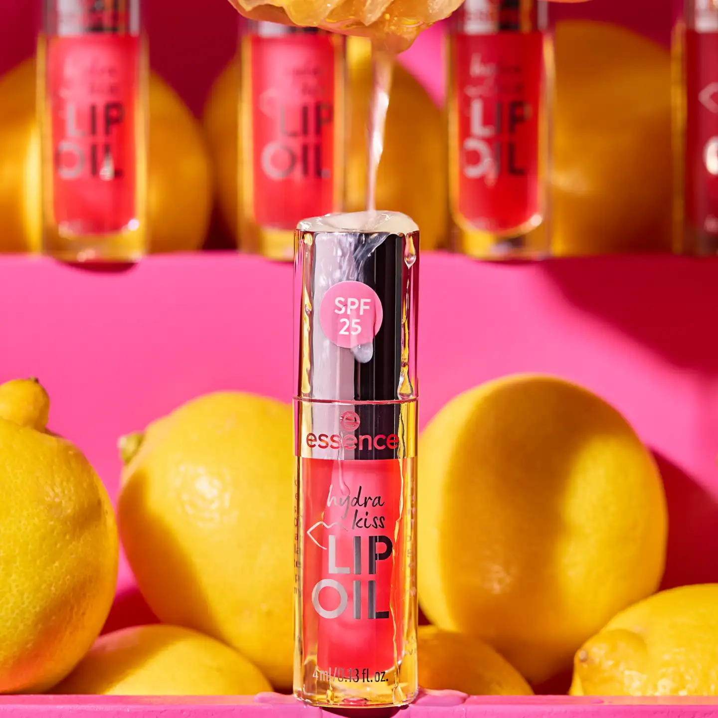 essence PINK SQUEEZE, PLEASE! hydra kiss LIP OIL 104 PINK SQUEEZE, PLEASE! 4 ml - 5