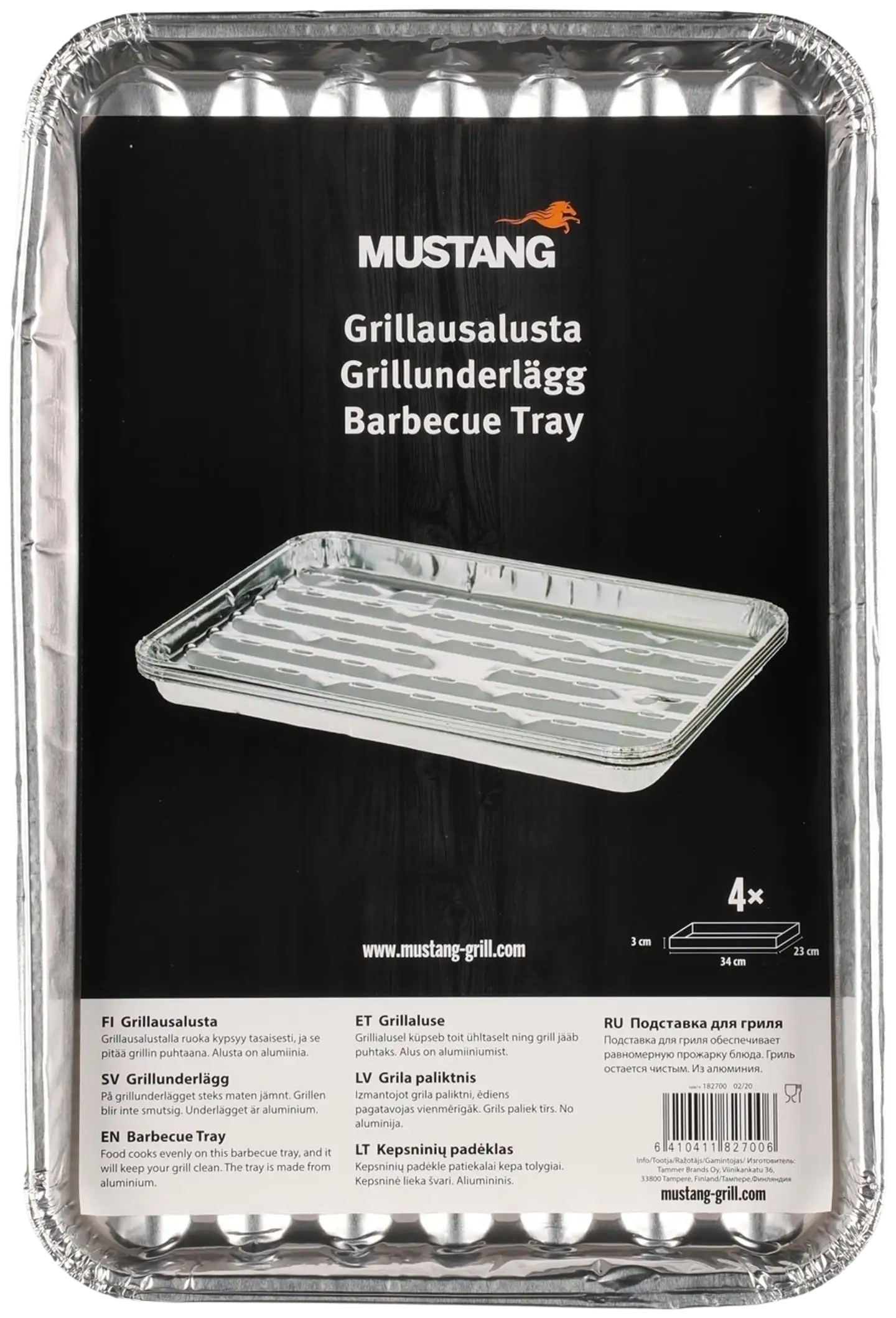 Mustang Grillausalusta 4 kpl display - 2