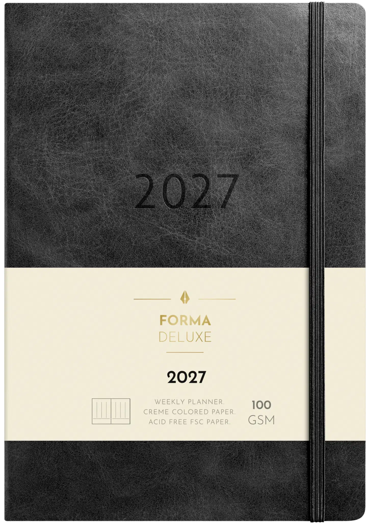 Burde Kalenteri 2027 Business Forma Deluxe musta - 1