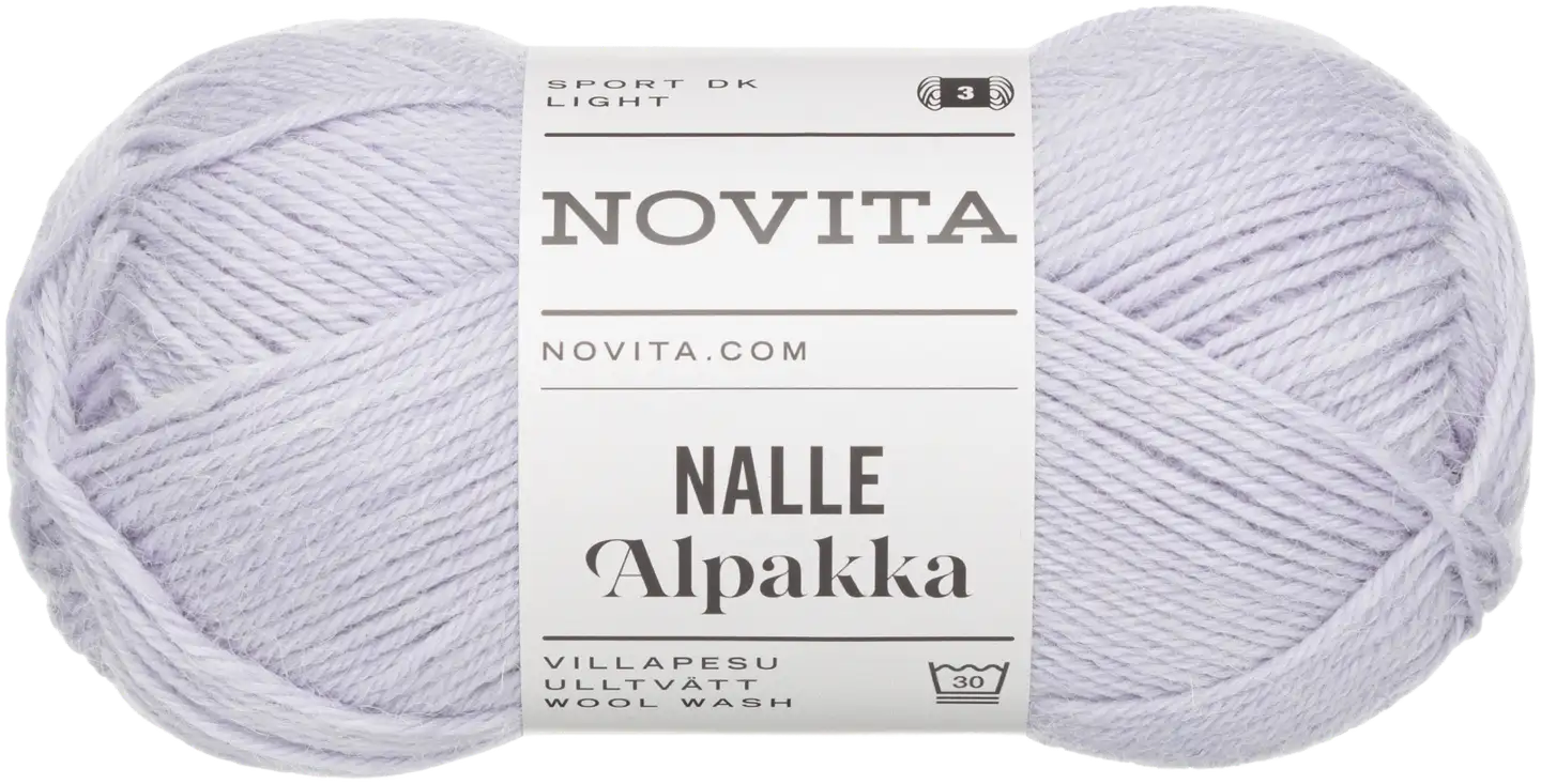 Novita lanka Nalle Alpakka 50g vaalea laventeli 708 - 1