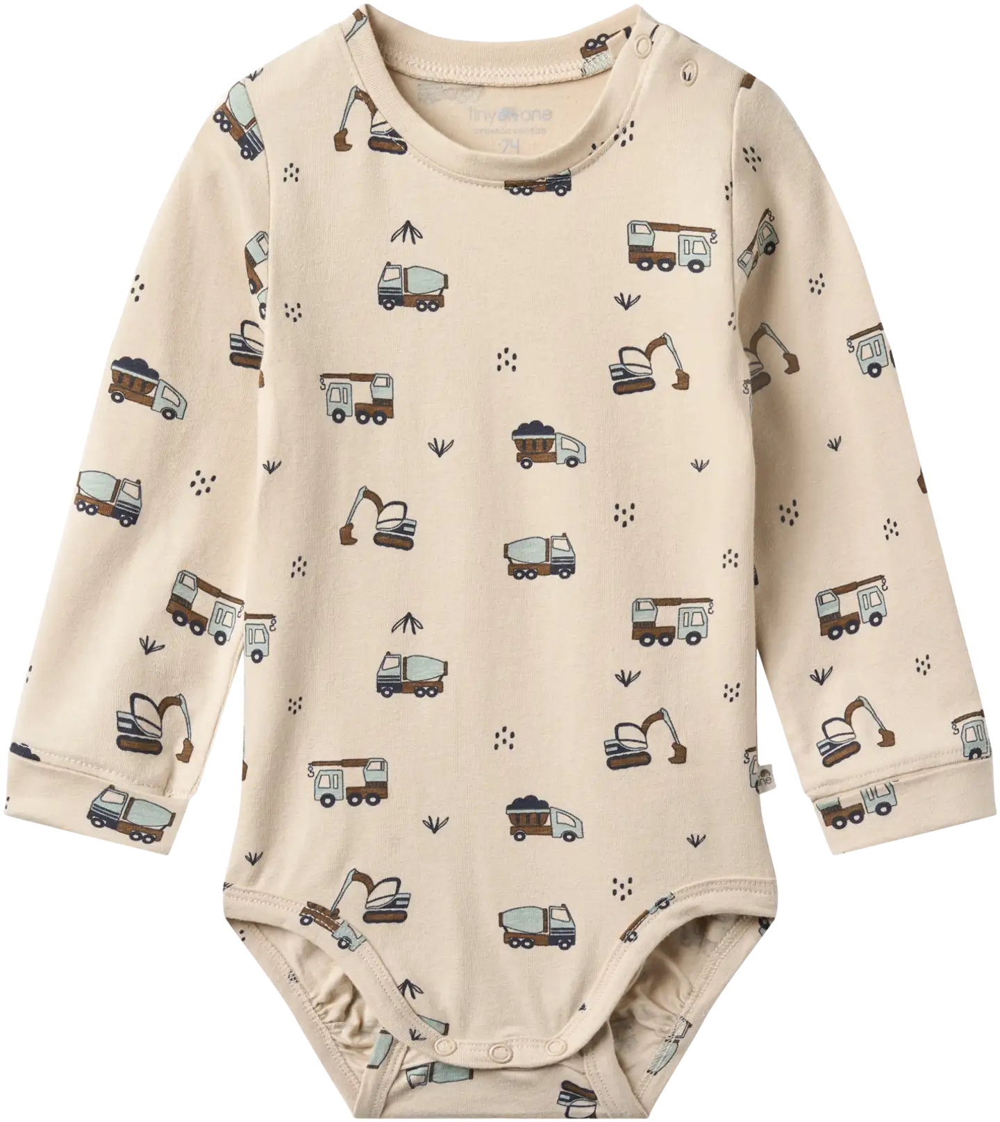 Tiny One vauvojen body Autot GOTS - Cement mini AOP - 1