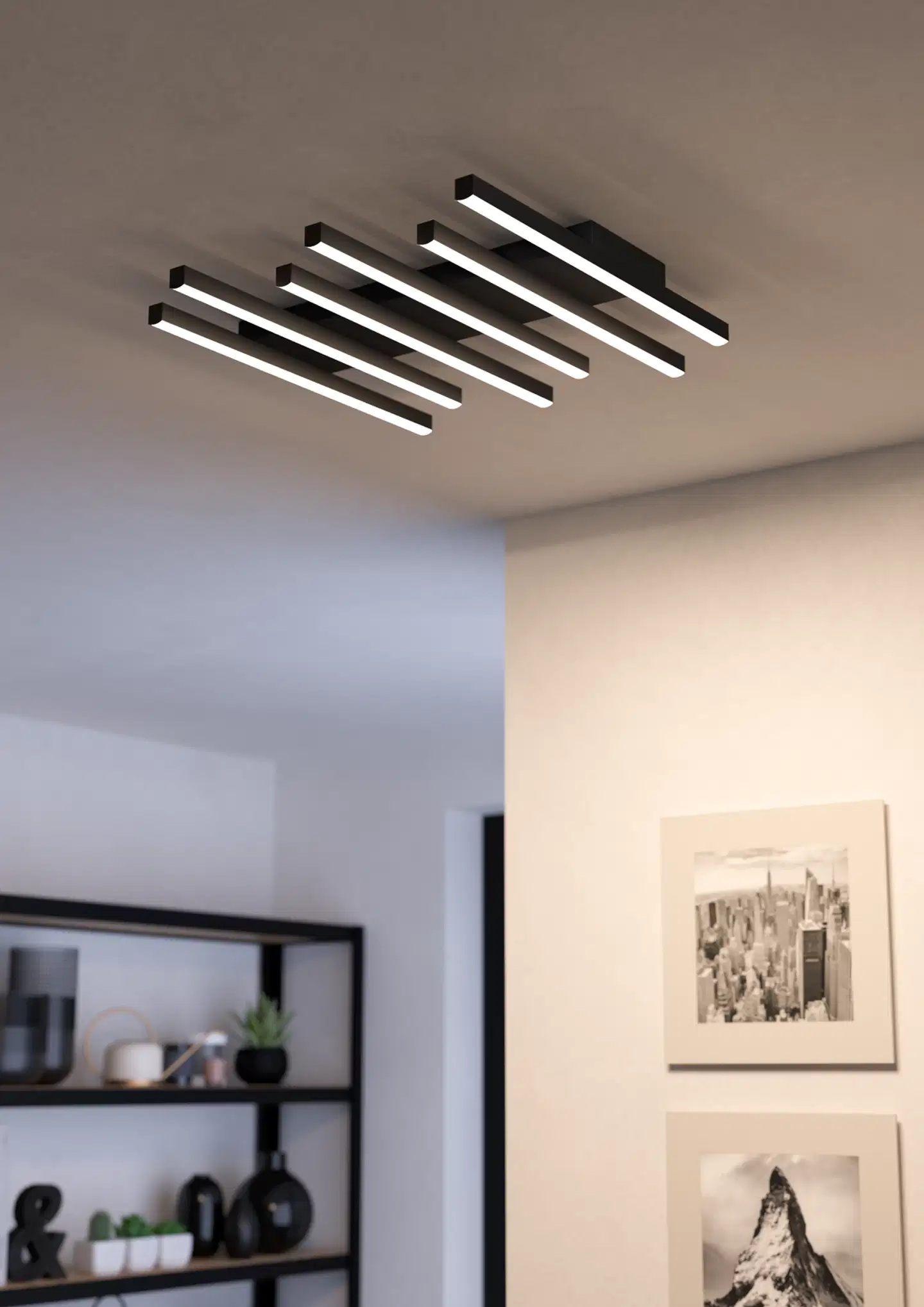 EGLO Kattovalaisin Padulari led 25,6W 53,5x47cm musta/valkoinen - 4