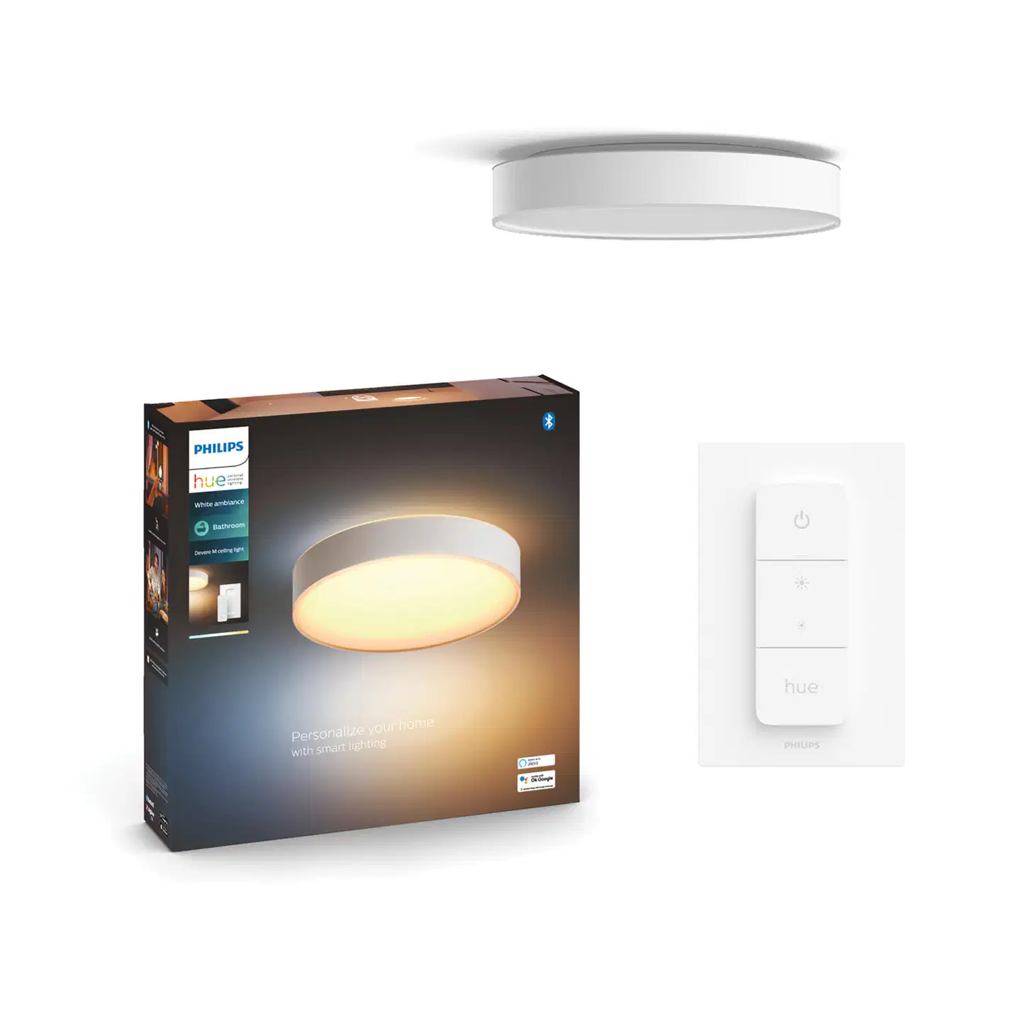 Philips Hue Devere -kattovalaisin kylpyhuoneeseen 19W 2200-6500K 2450LM keskikoko valkoinen - 6