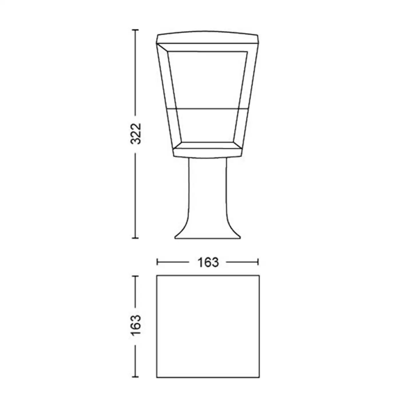 Philips Hue Econic -pylväsvalaisin ulkokäyttöön 15W 2000-6500K 1140LM säädettävä - 3
