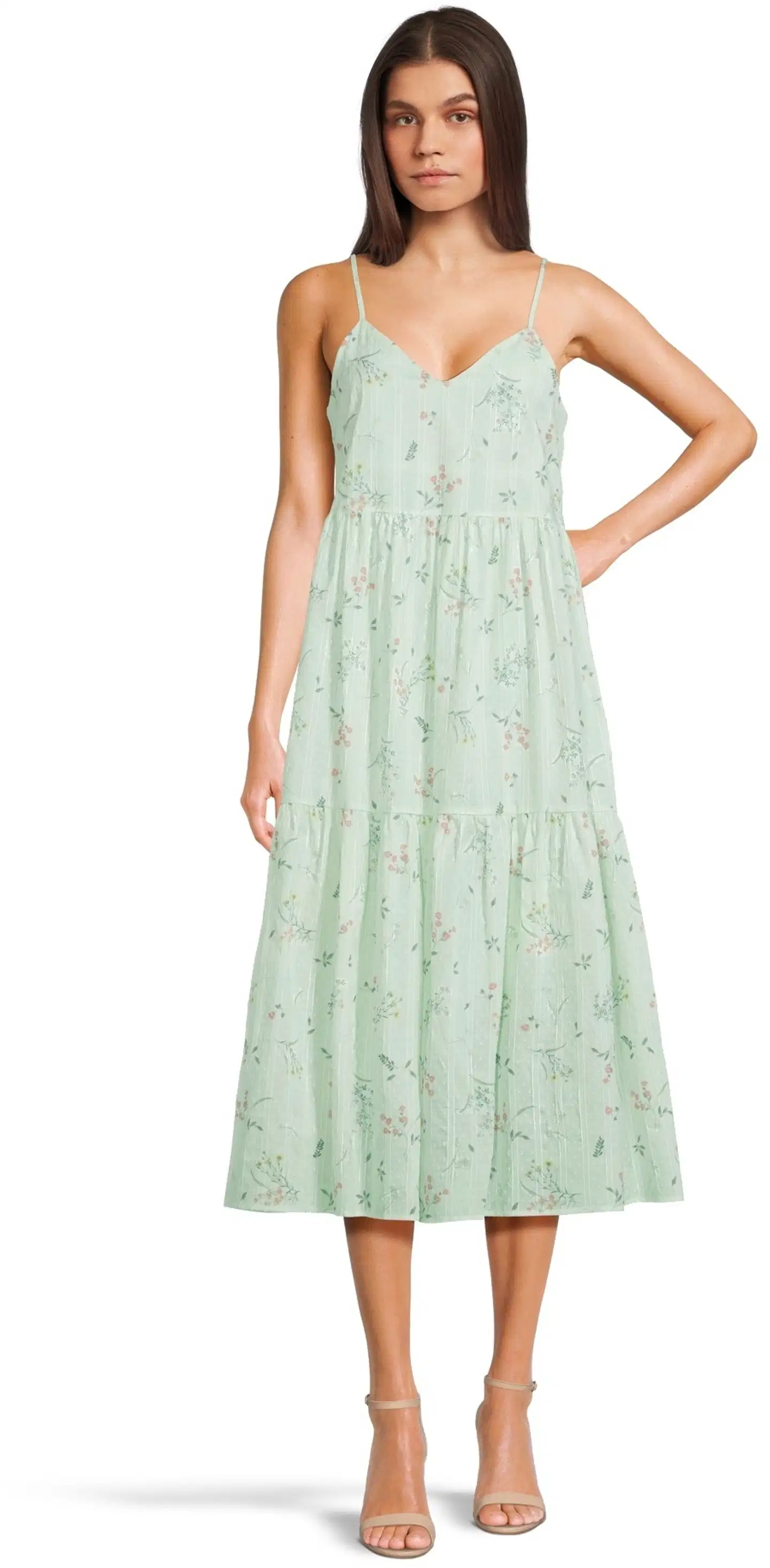 WKLY. naisten pitkä mekko 218W160449 - Green - 1