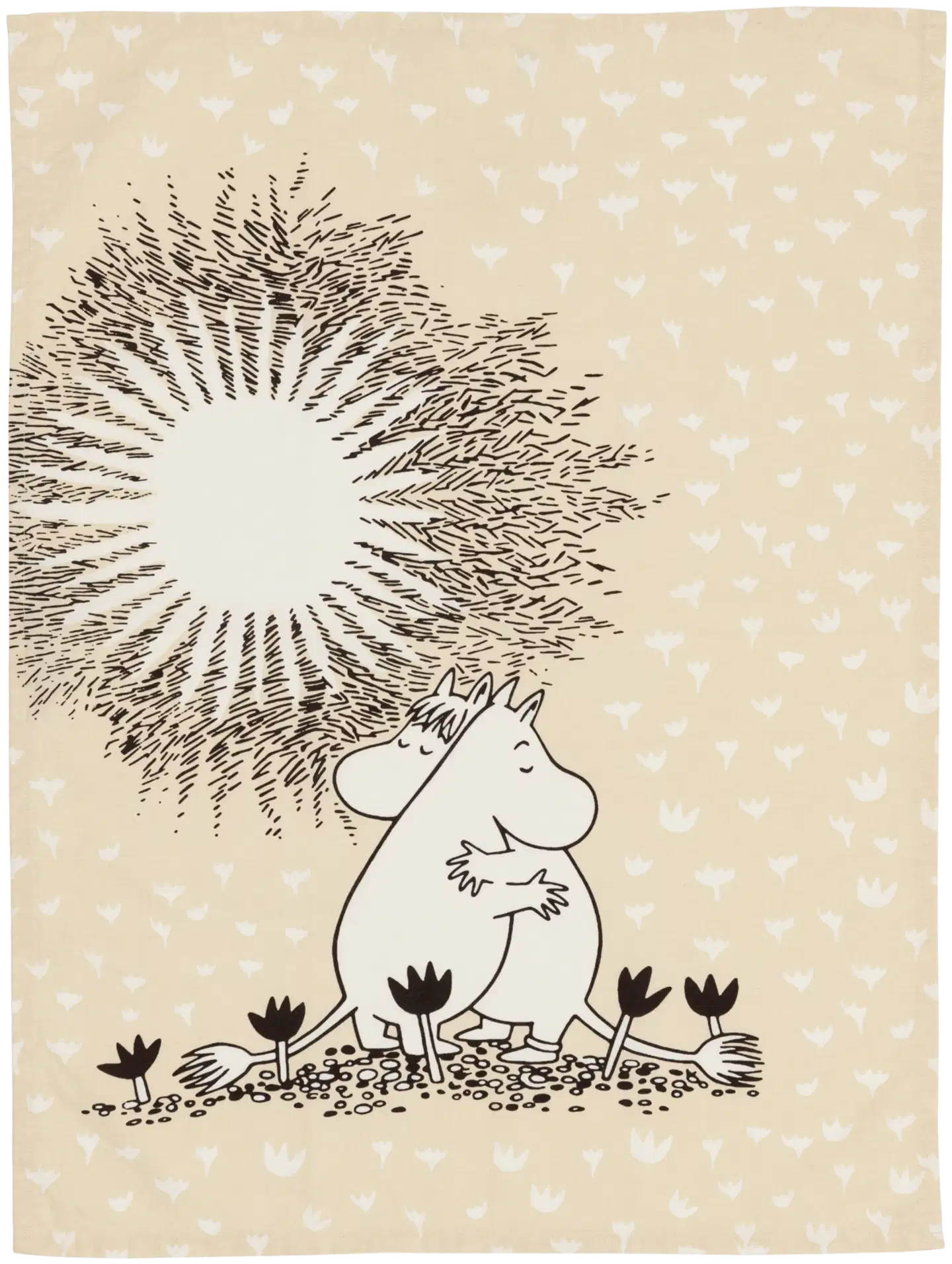 Moomin Arabia Muumi keit.pyyhe 50x70 Rakkaus bg GOTS