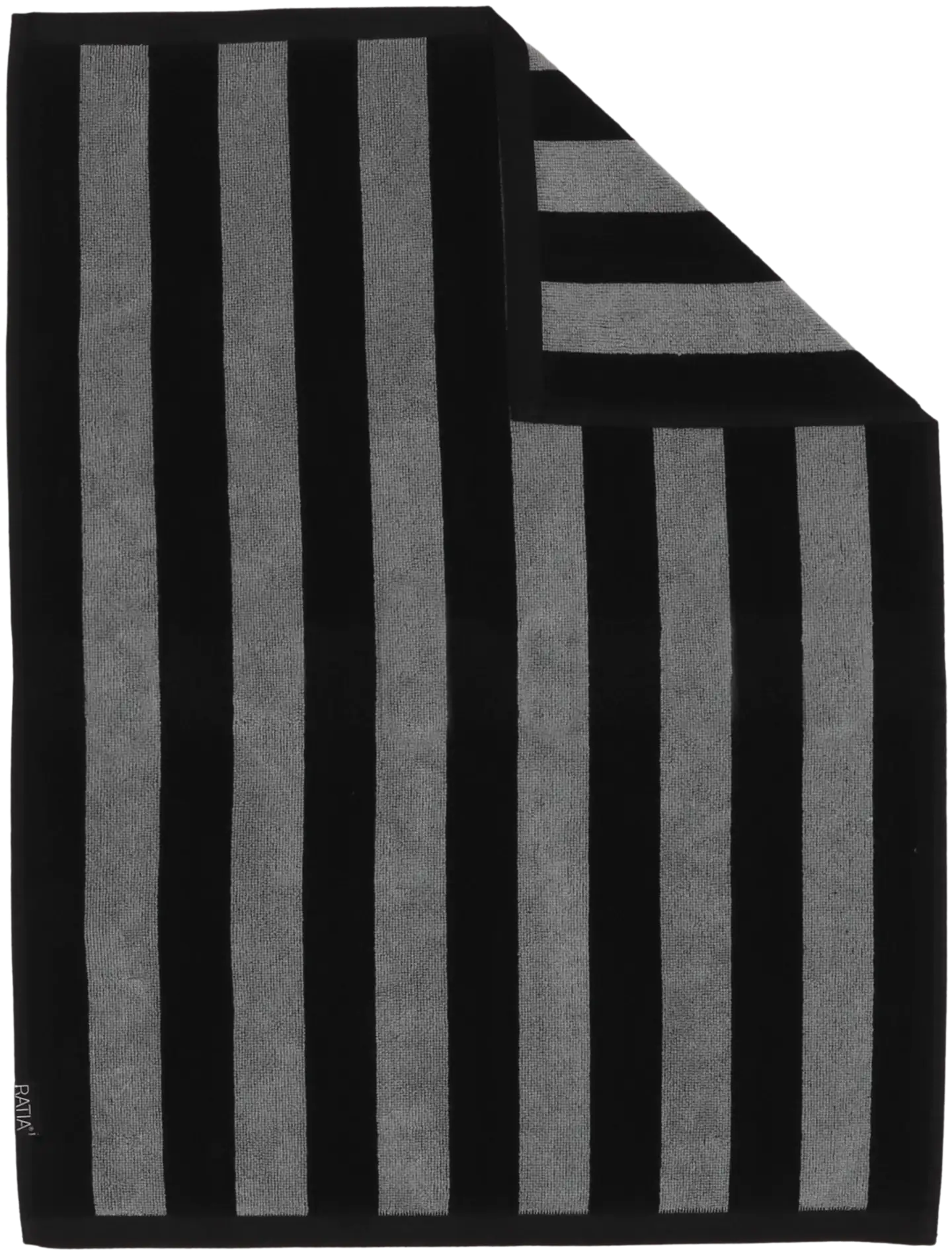 Ratia käsipyyhe Raita 40x40mm 50x70 cm musta/harmaa - 1