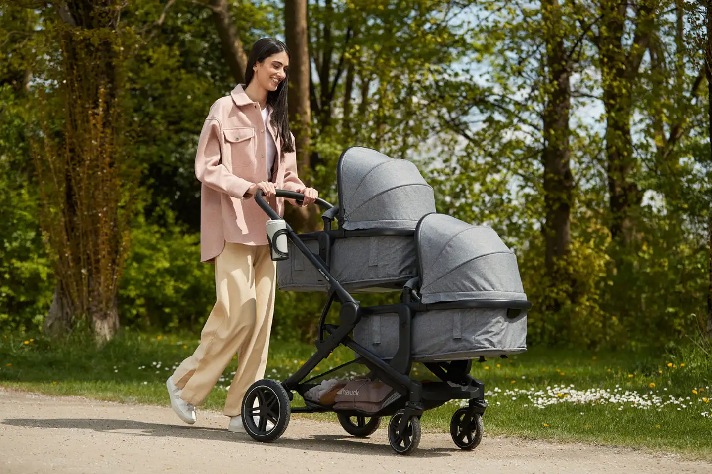 Hauck tuplarattaat Atlantic Twin harmaa - 45