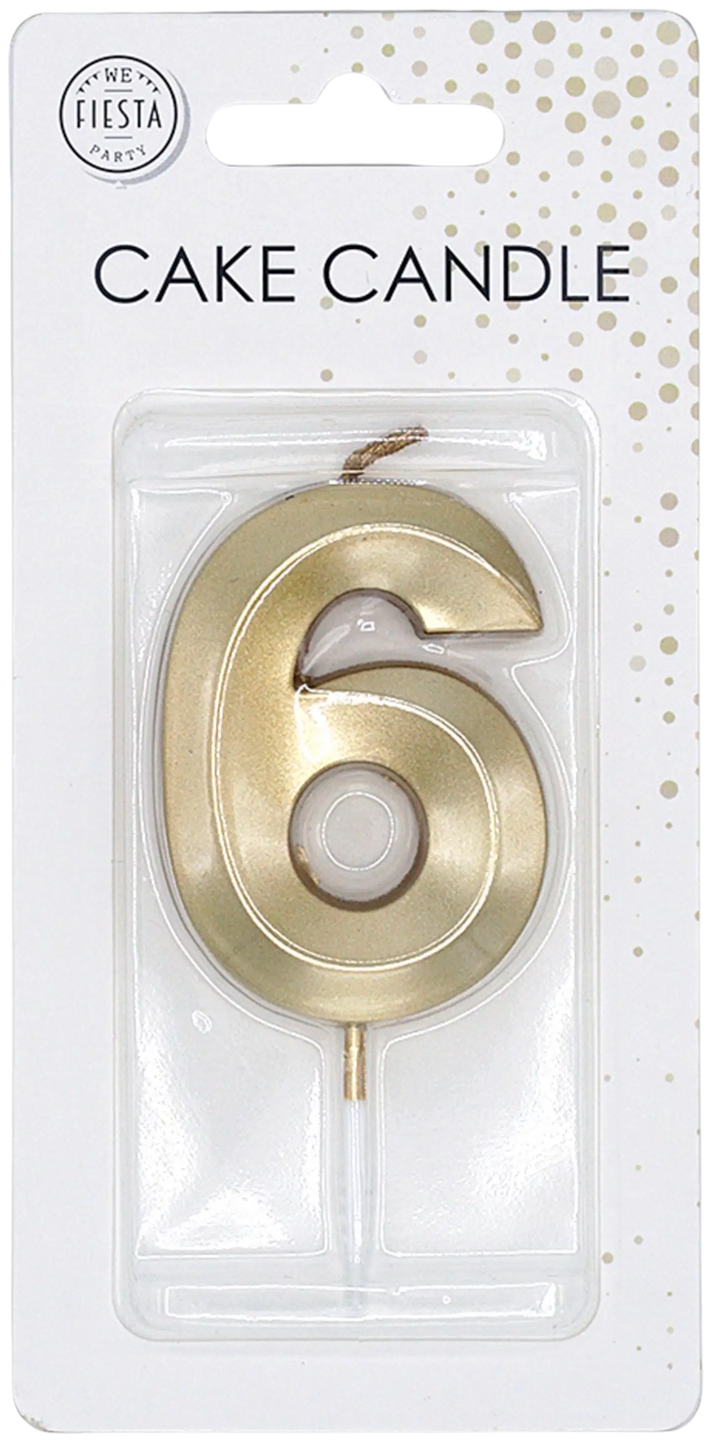 Kakkukynttilä 6 kultainen 6 cm - 3