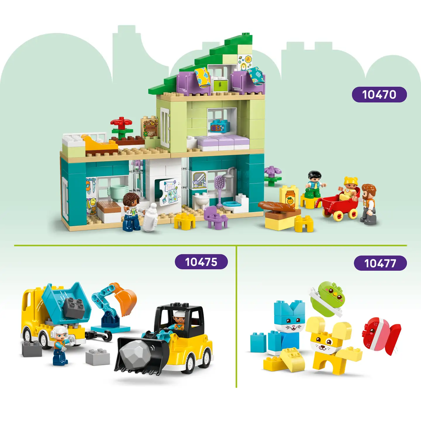 LEGO® DUPLO Town 10476 Rakennustyömaa ja työmaa-ajoneuvot 3in1 - 6