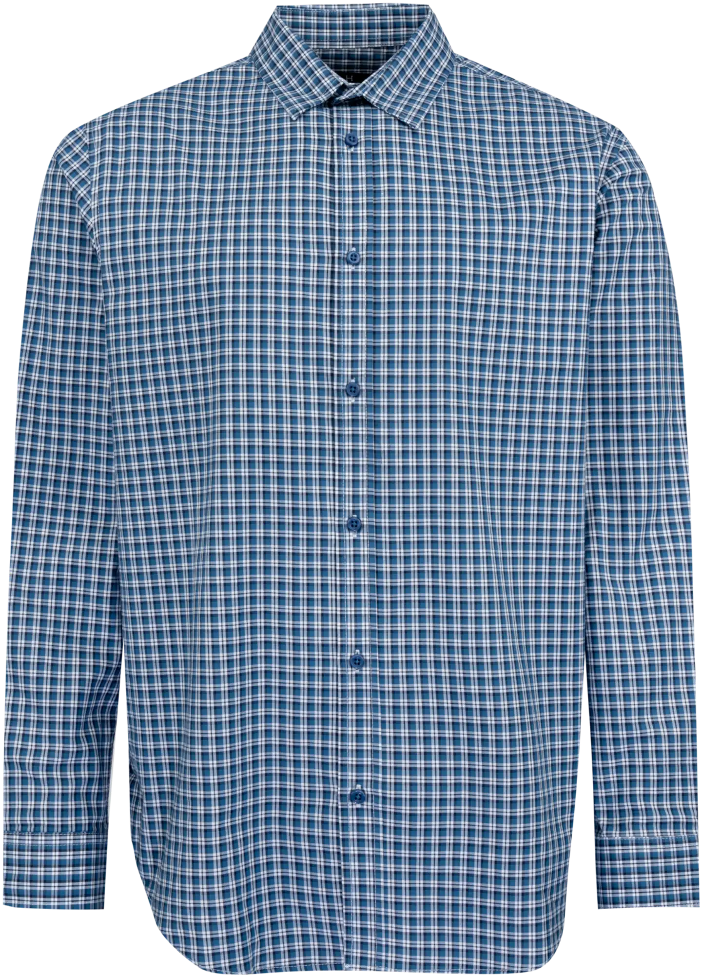 House miesten kauluspaita pikkuruutu 194H282510 - Blue small check - 1