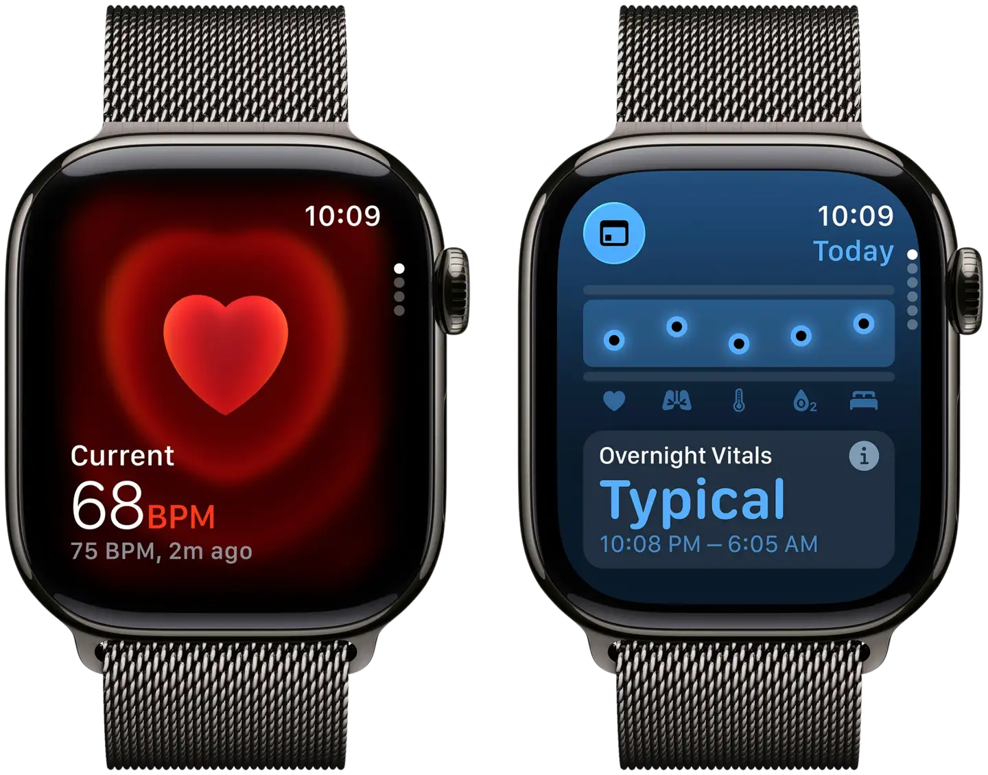 Apple Watch Series 11 GPS + Cellular 46mm titaani kotelo, titaani Milanese ranneke - M/L - MFD44QN/A - 5