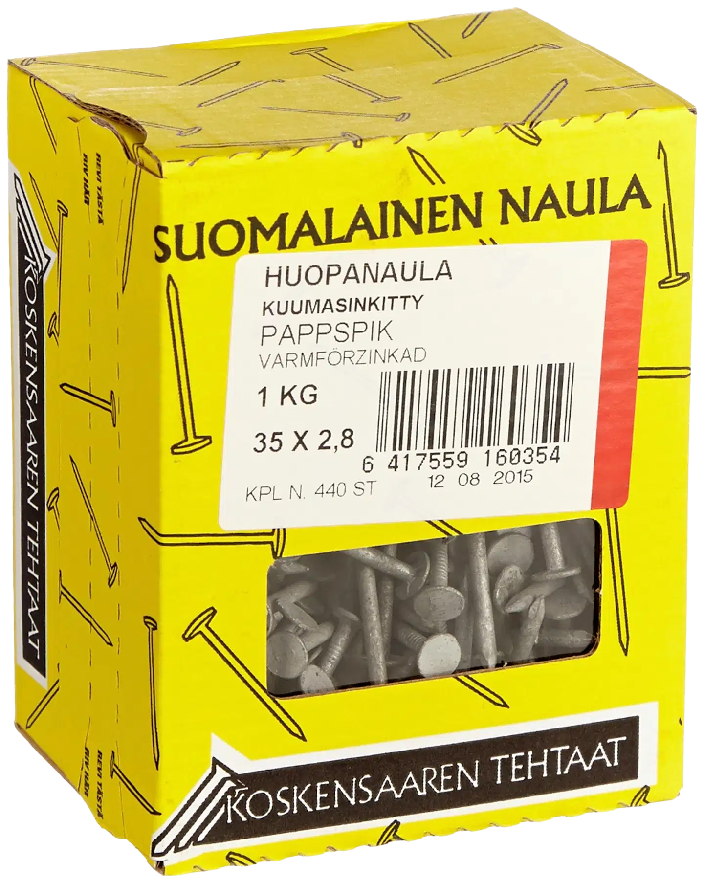Koskensaaren Tehtaat Huopanaula kuumasink. 1kg 35x2,8mm - 1